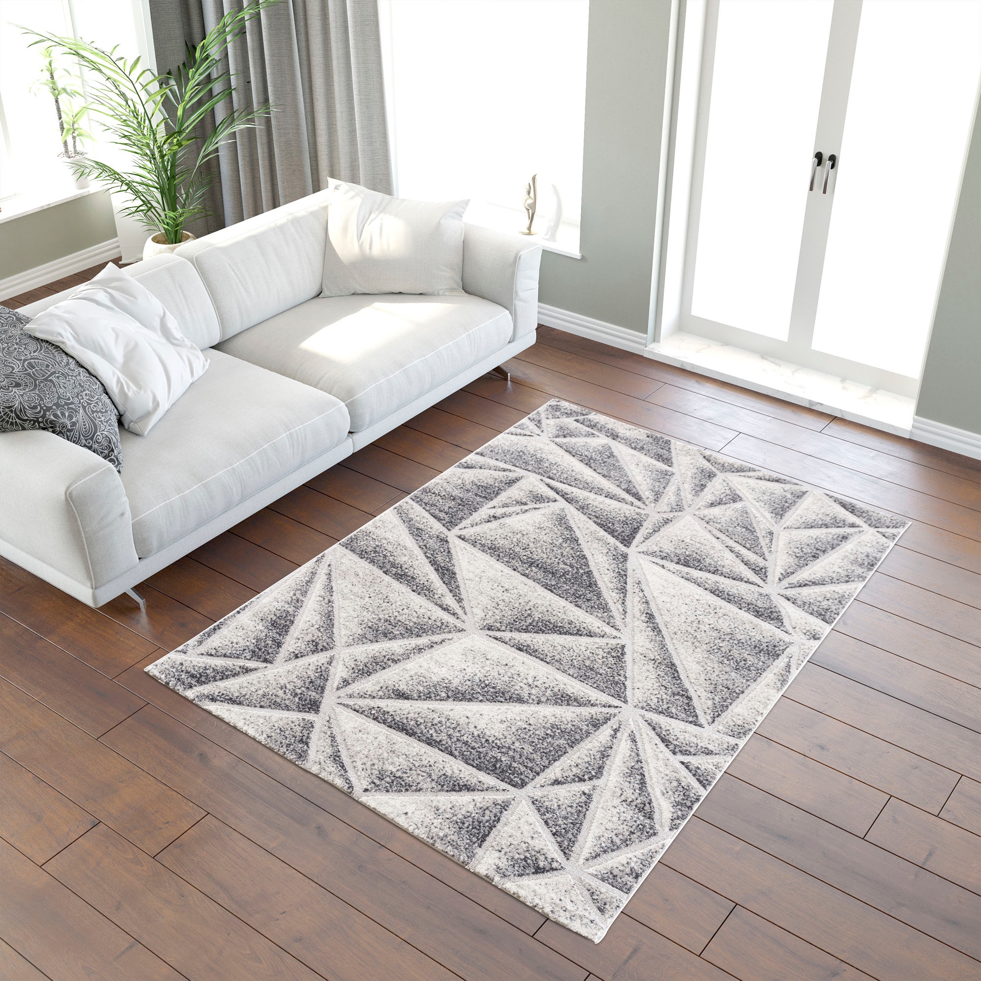 Sanat Teppich »Evra 7004« rechteckig 22 mm Höhe Wohnzimmer, Kurzflor, modern, Läufer