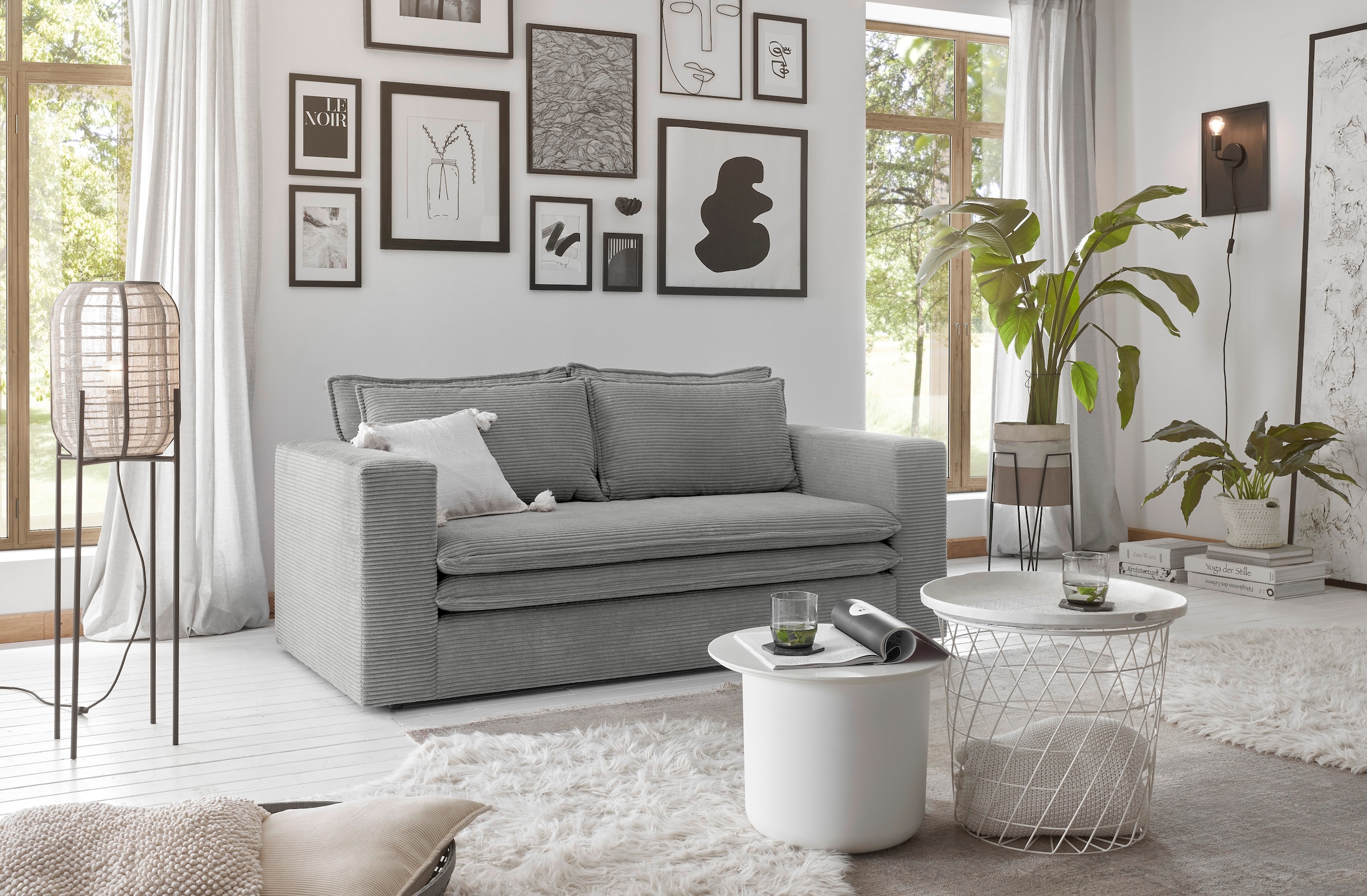 Home affaire 2-places »PIAGGE« Hochwertiger Cord mit weicher Velours-Struktur