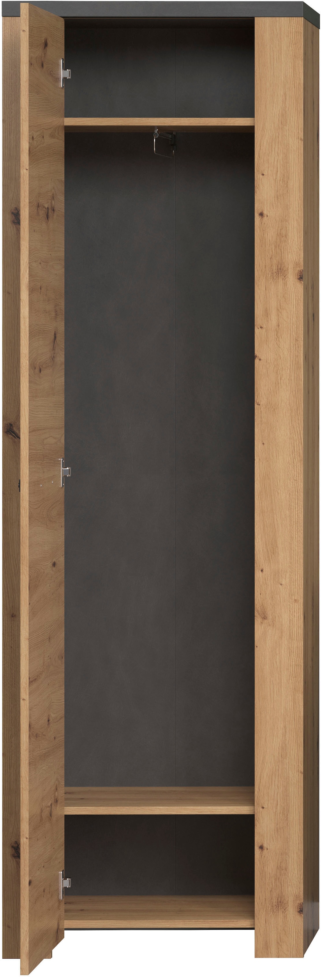 Home affaire Armoire vestiaire »Ambres Inkl. ausziehbarer Kleiderstange« 1 cuis tlg. Garderobenpaneel mit Ablage & Haken - (B/T/H) 62/26/199 cm