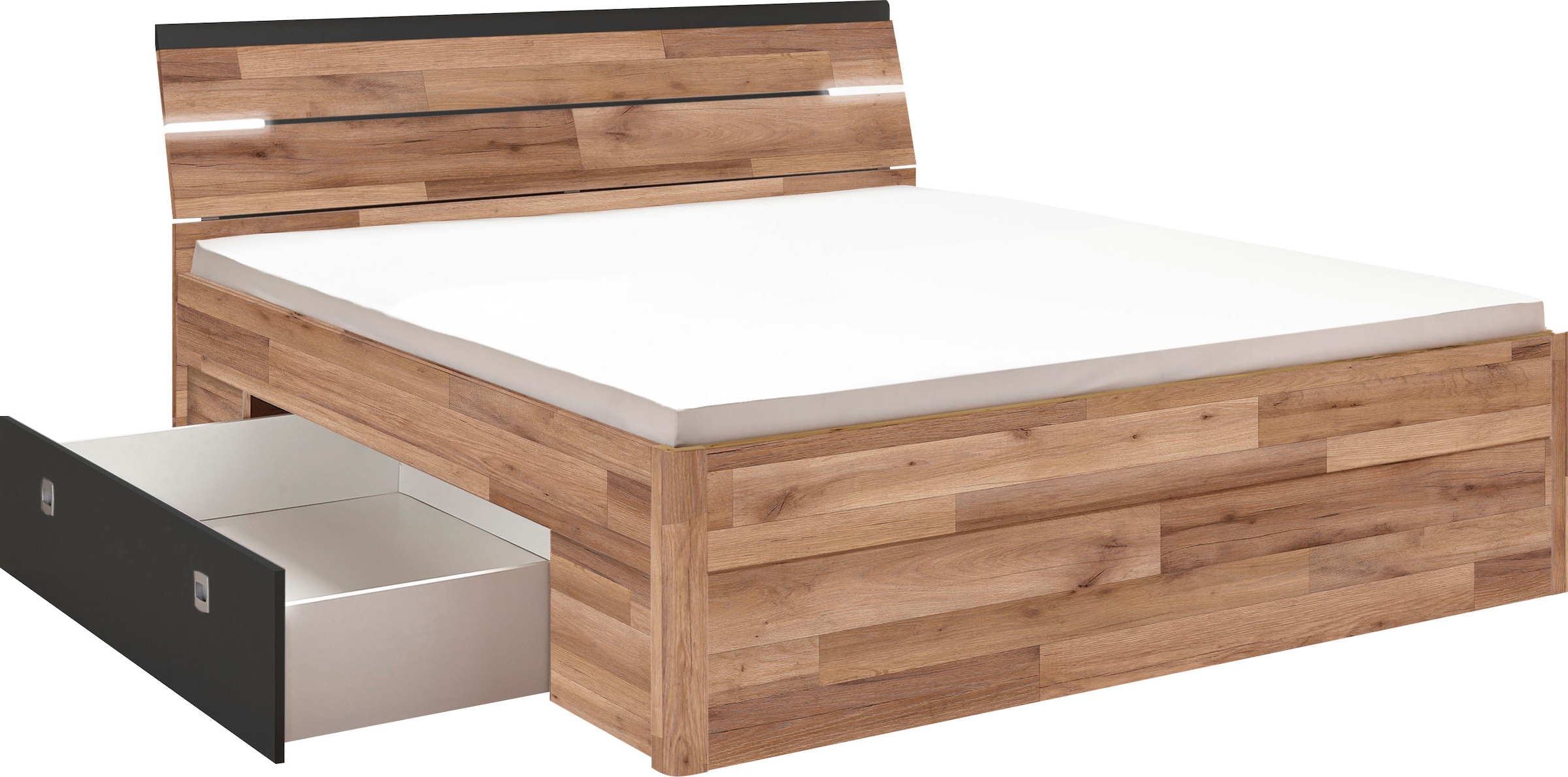 Schlafkontor Stauraumbett »Mars« inklusive 2 Schubkästen und LED-Beleuchtung