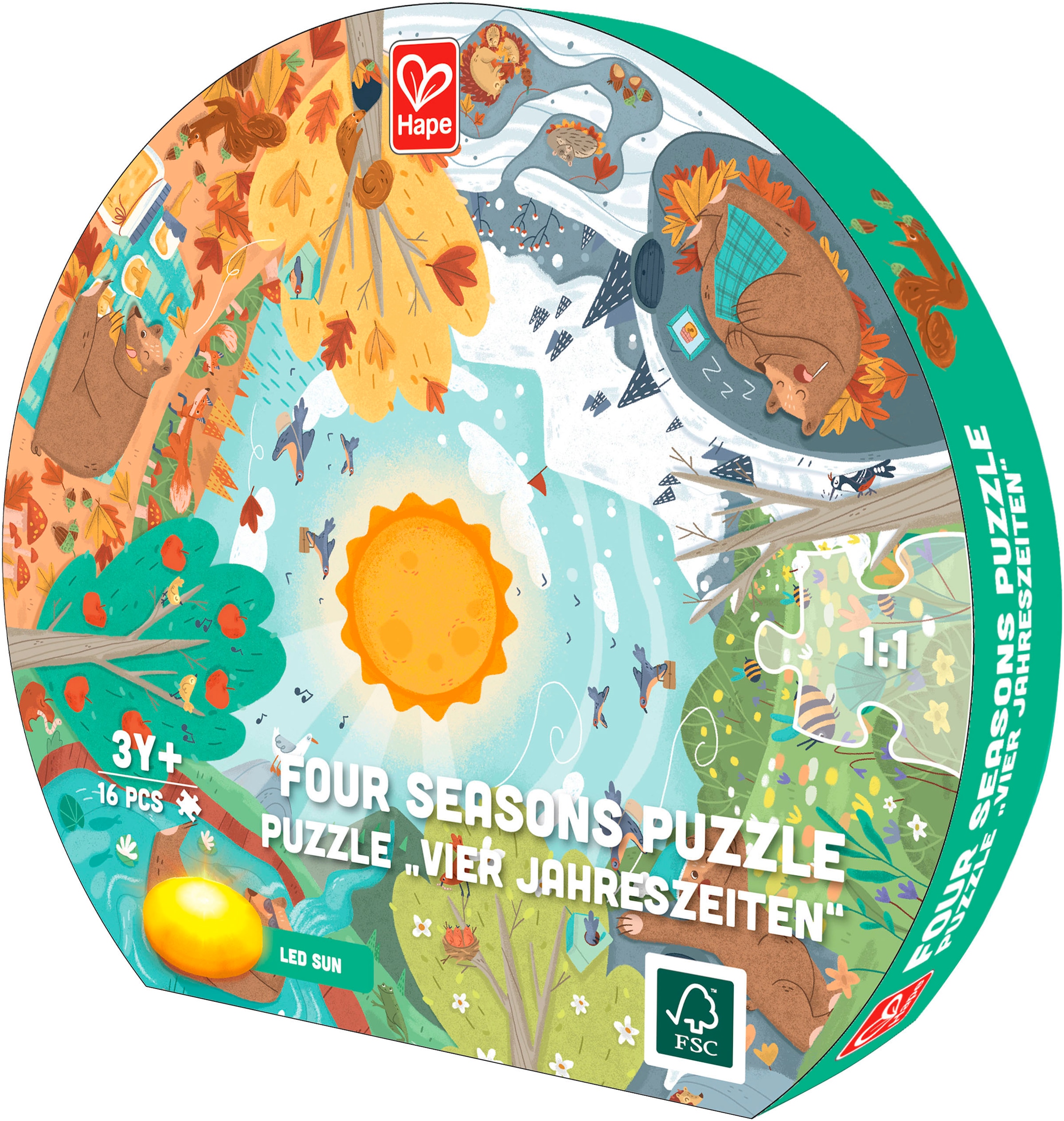 Hape Puzzle »Vier Jahreszeiten« mit Lichteffekt