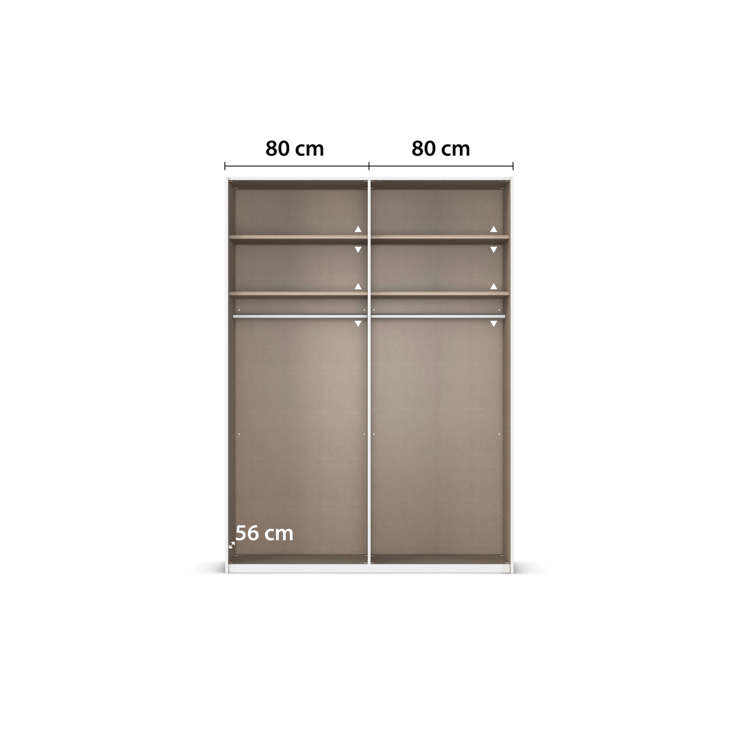rauch Schwebetürenschrank »Kleiderschrank Schrank Garderobe Schlafzimmerschrank EVELYN« in elegantem Stil mit Spiegel 5 Breiten viel Stauraum MADE IN GERMANY