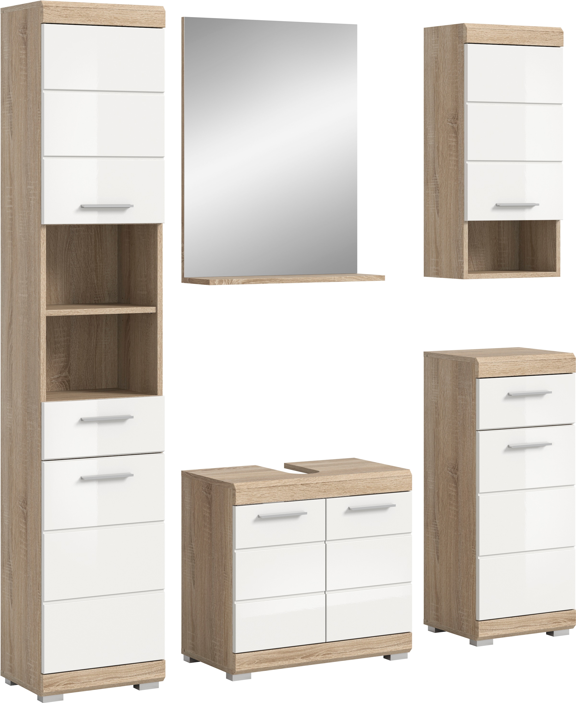 welltime Ensemble de meubles de salle de bain »Siena, 5 teilig, bestehend aus:« Ensemble, BEST-SELLER !, 5 cuis tlg.