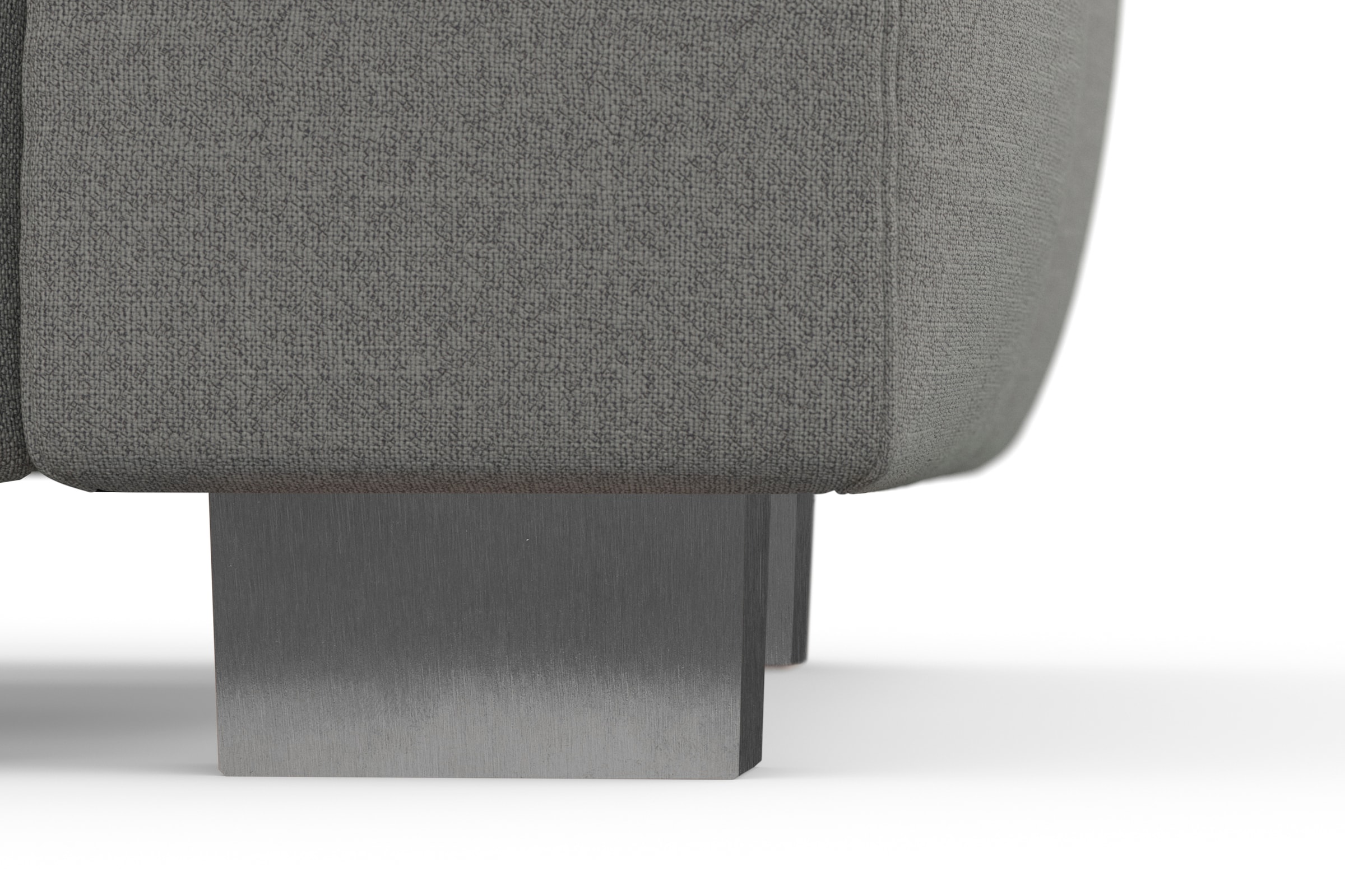 sit&more Ecksofa »Dundee L-Form« mit Federkern und Edelstahlfüssen, wahlweise mit Kopfteilverstellung