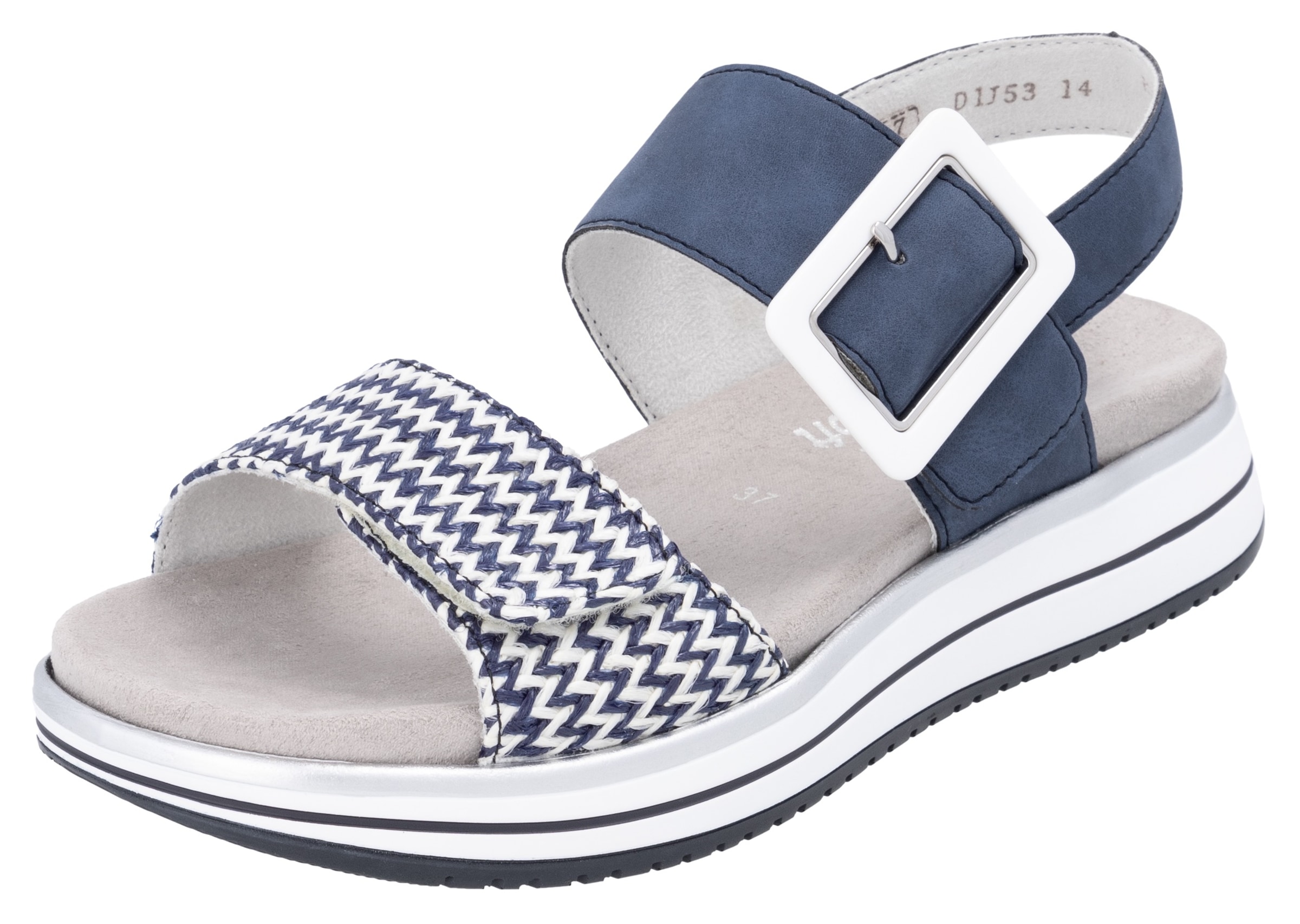 Remonte Keilsandalette »ELLE-Collection«  , Sommerschuh, Sandale, Komfortschuh mit praktischen Klettverschlüssen