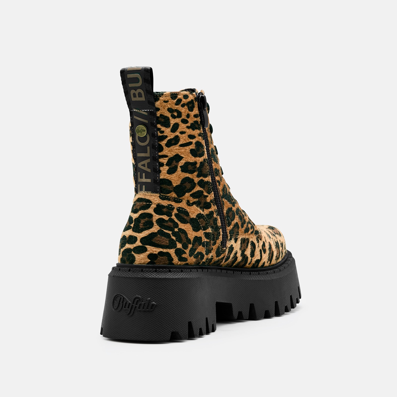 Buffalo Schnürboots »ASPEN«  Schnürstiefelette, Plateauboots in trendiger Leo-Optik