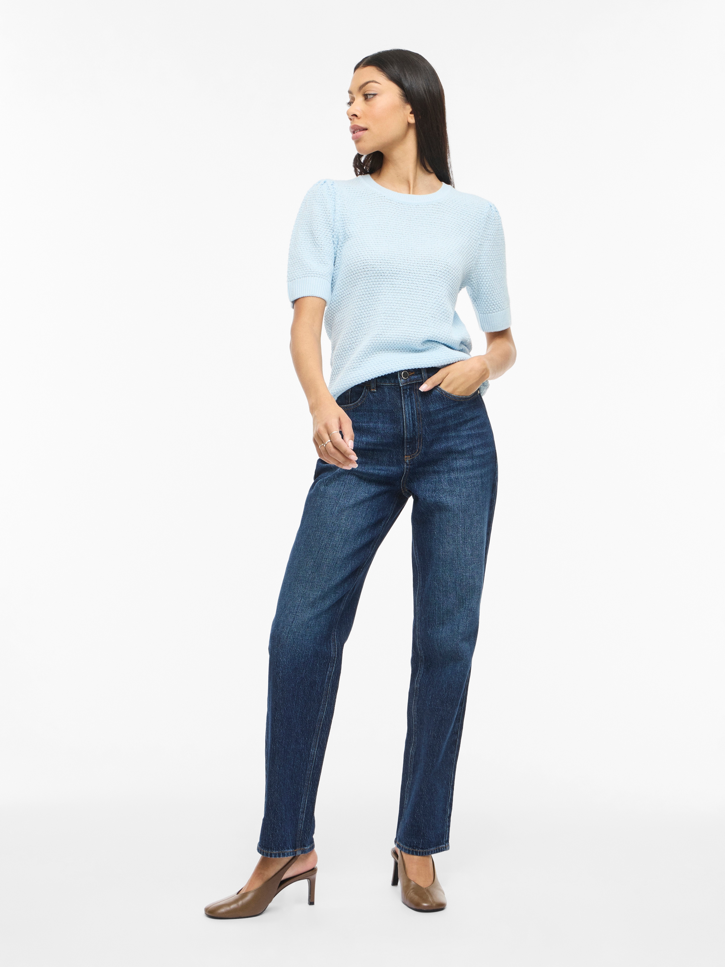 Vila Pull à manches courtes »VIDALO O-NECK S/S KNIT TOP - NOOS«