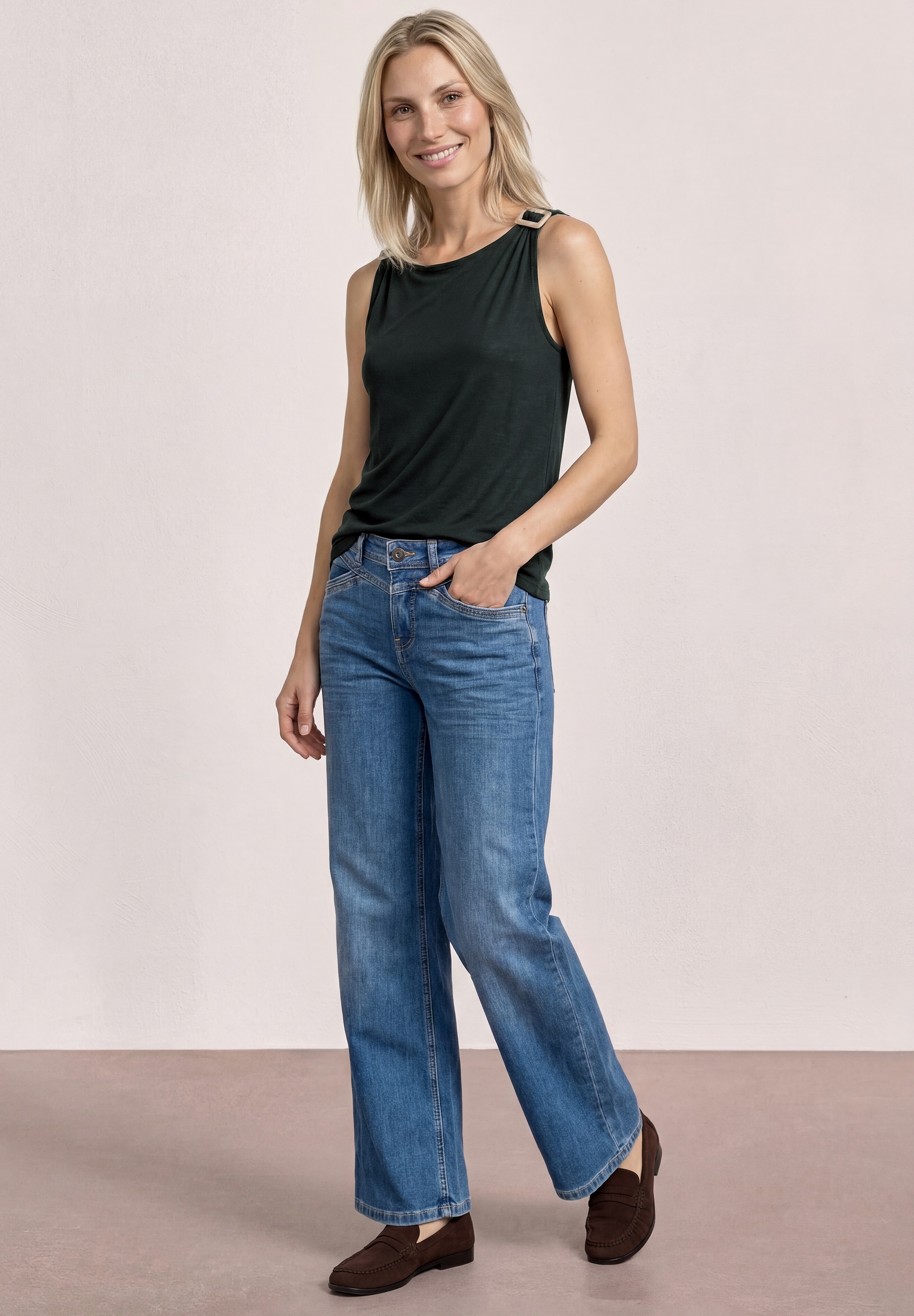 STREET ONE Haut de chemise avec détail boucle