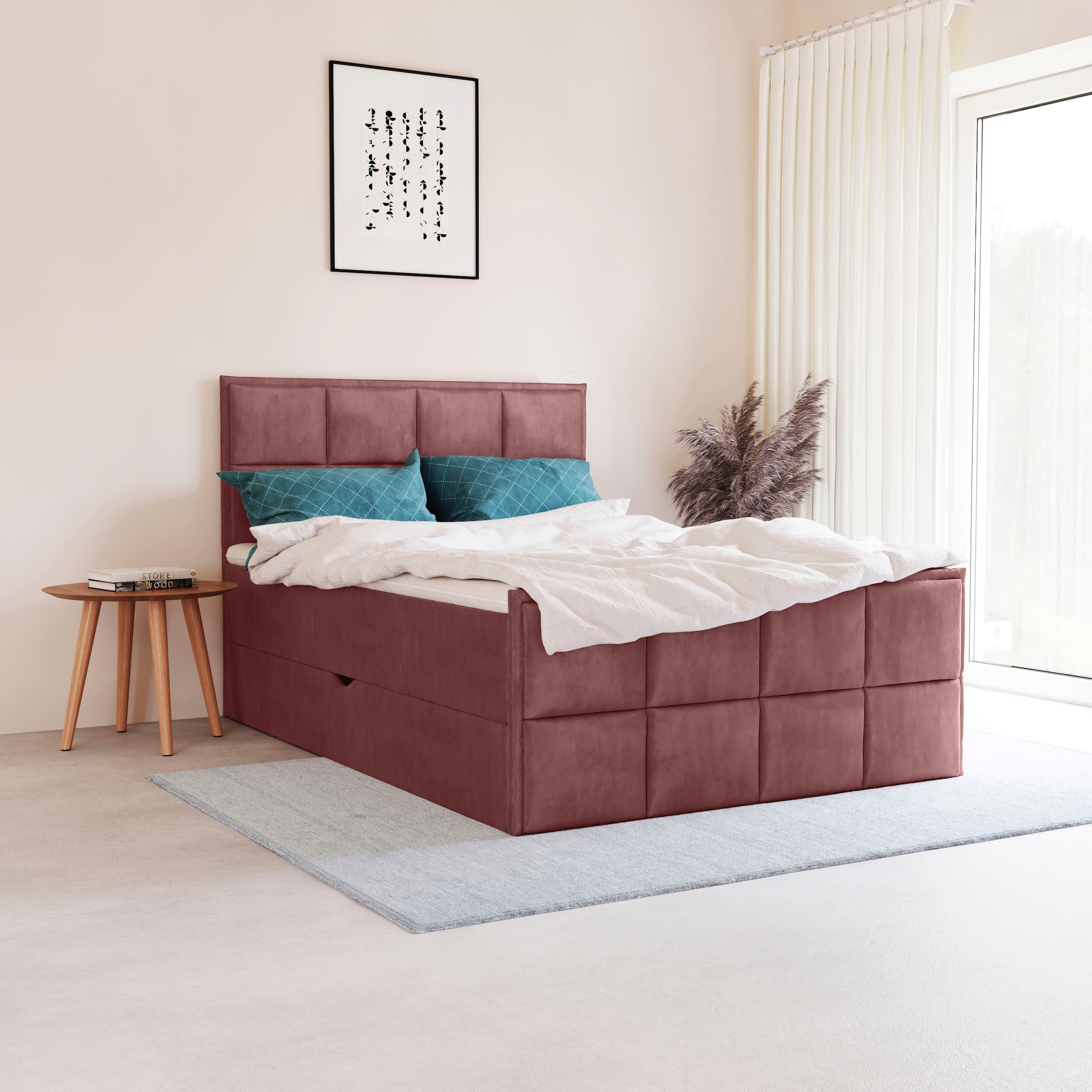 Home affaire Lit boxspring »Timeo« disponible en largeurs 120,140,160 & 180 cm