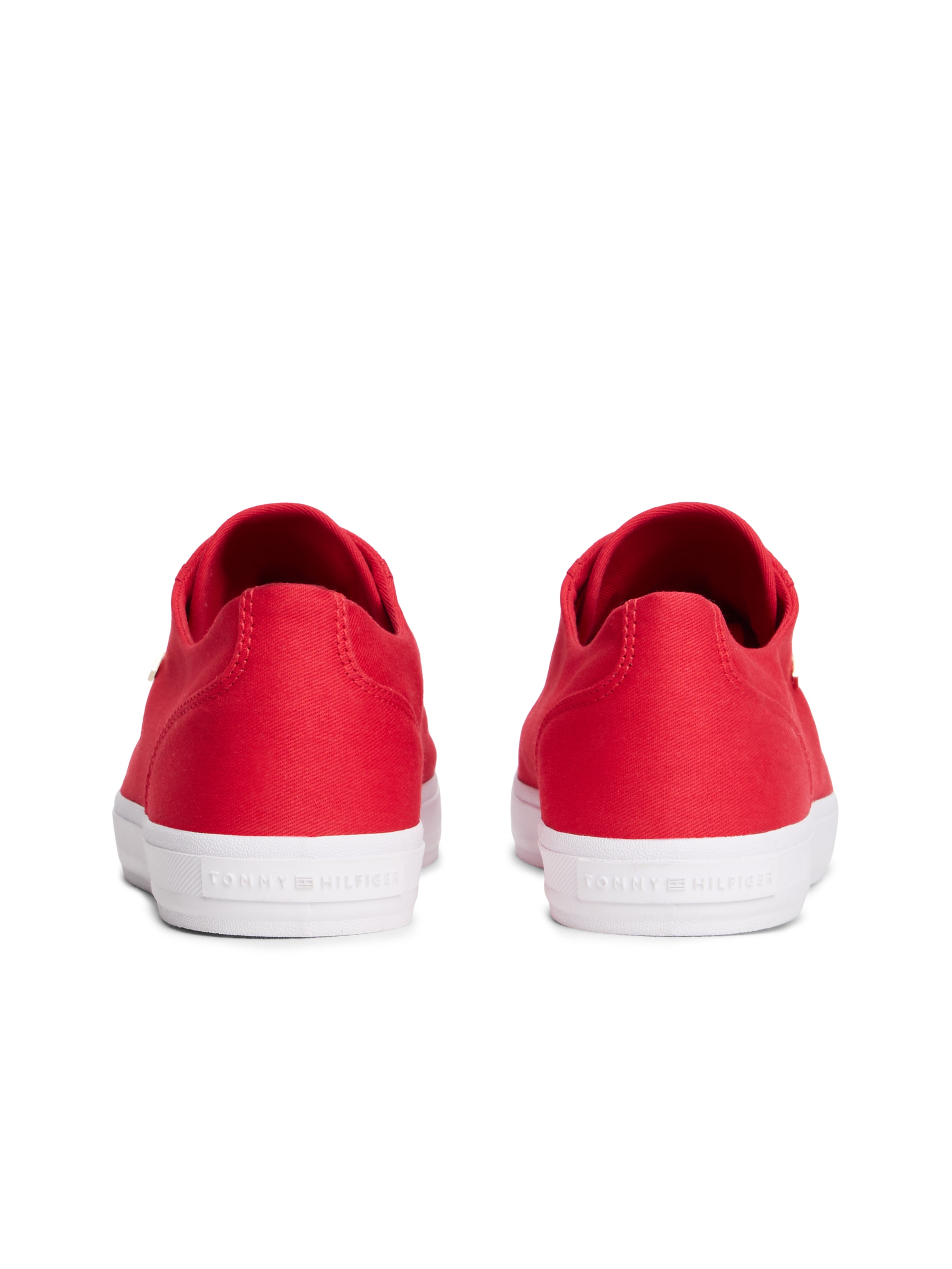 Tommy Hilfiger Plateausneaker »TH FOXING SNEAKER CANVAS«  Freizeitschuh, Halbschuh, Schnürer mit Logostickerei - schmale Form