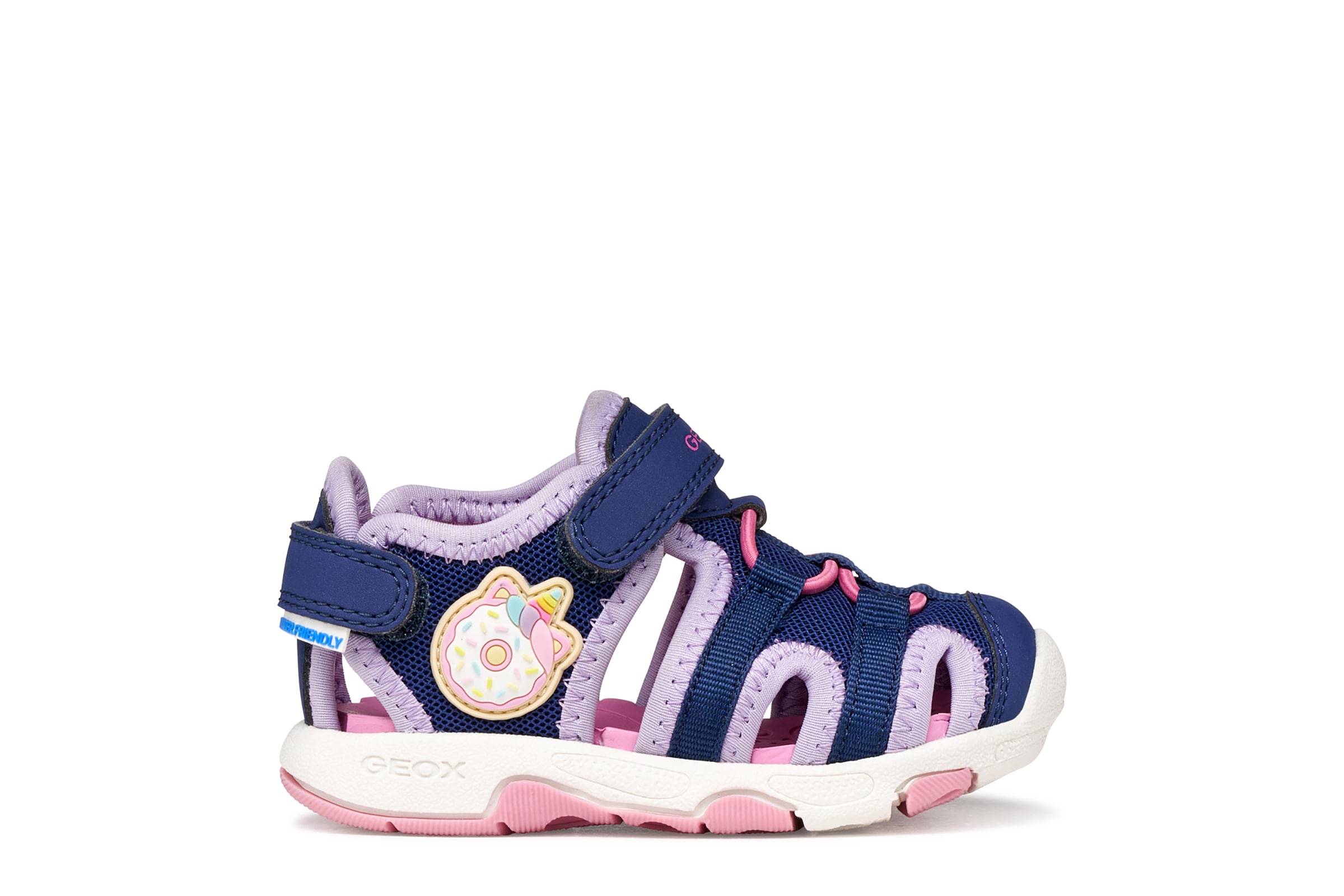 Geox Lauflernschuh »B SANDAL MULTY GIRL«  Babyschuh, Sommerschuh, Klettschuh, Grössenschablone zum Download