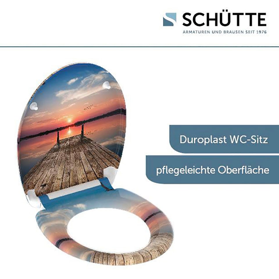 Schütte WC-Sitz »SUNSET SKY« bruchsicher und kratzfest, Absenkautomatik, Standardmass