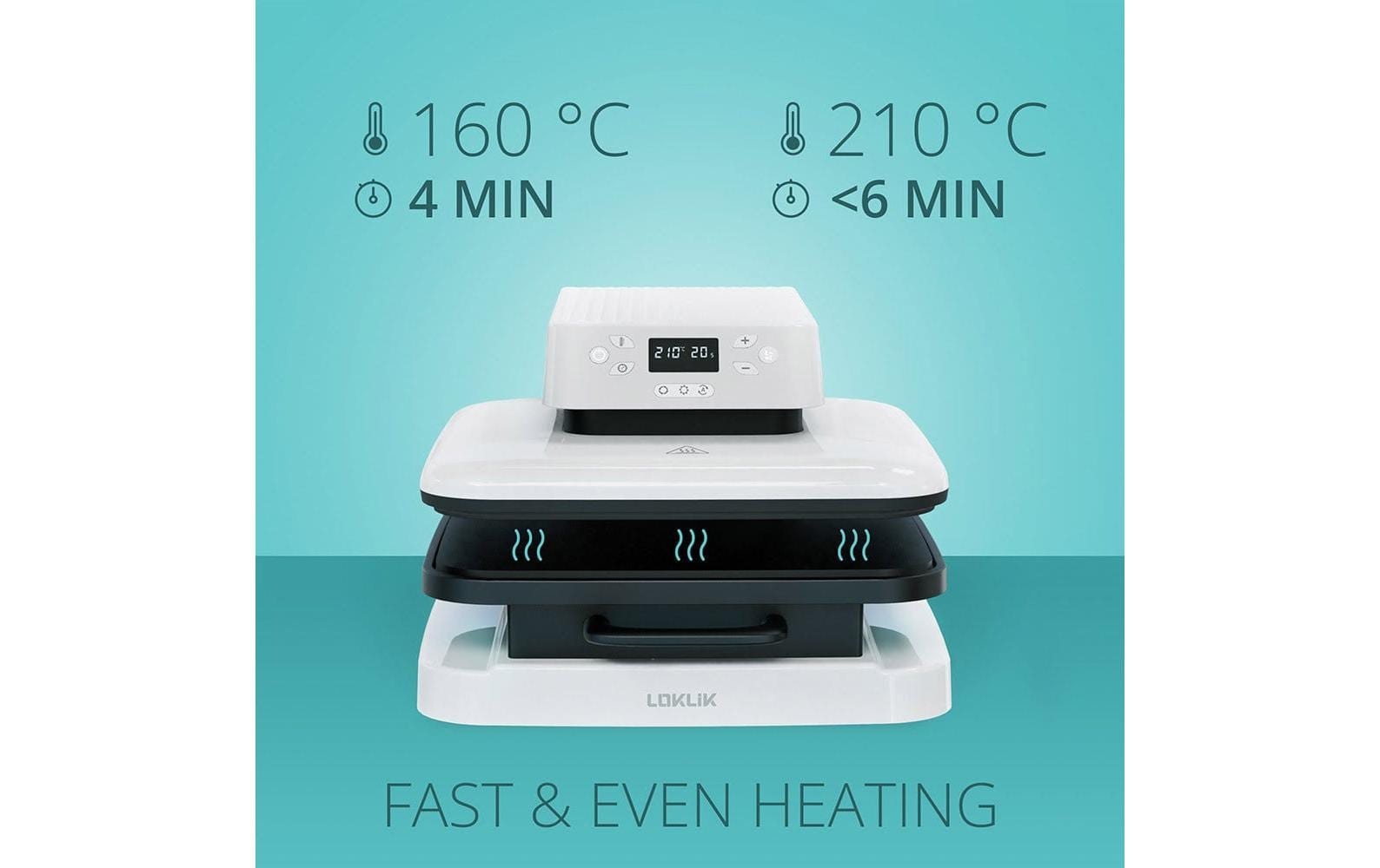 LOKLIK Handpresse »Auto-Heizpresse« Heizplattengrösse: 38 x 38 cm