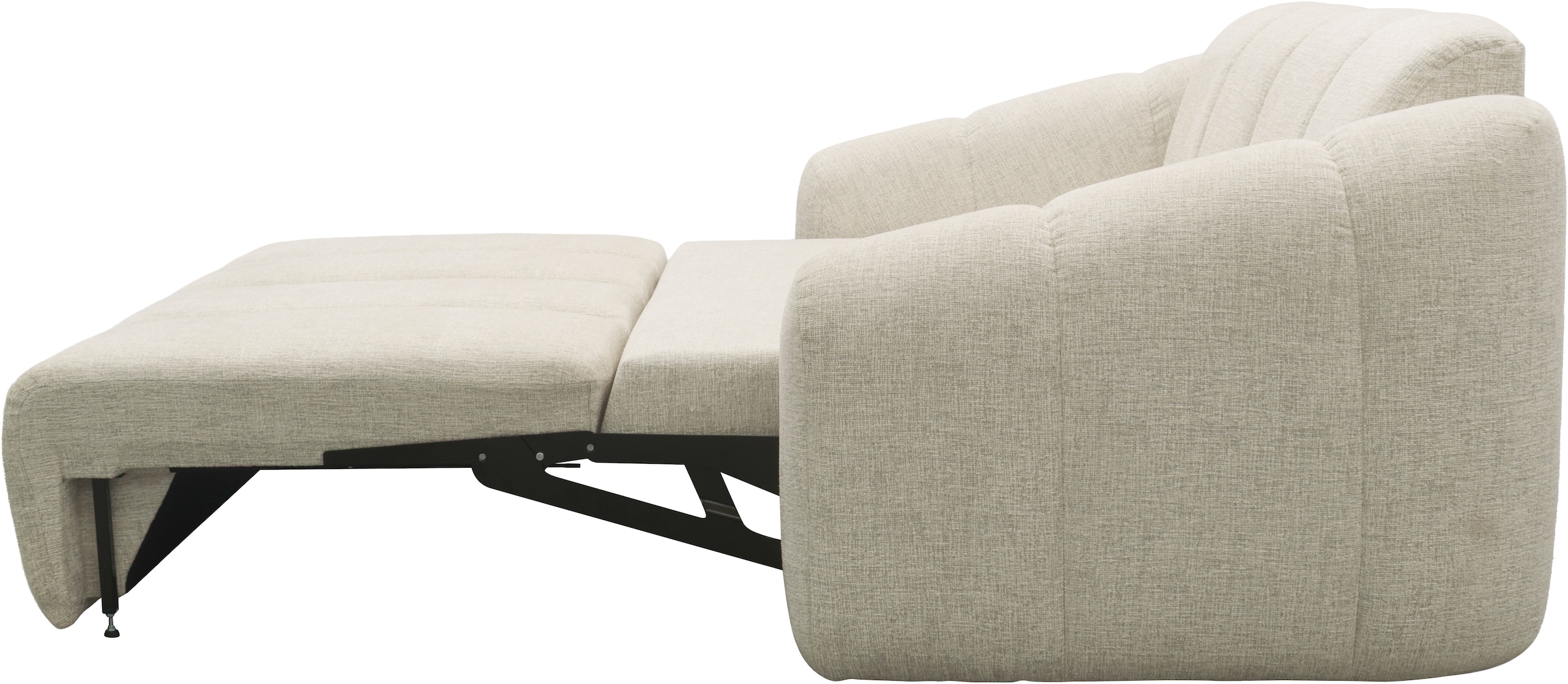 DOMO collection Schlafsofa »Lymra, 192 cm breit, organische Form mit vertikalen Absteppungen« Mit Schlaffunktion