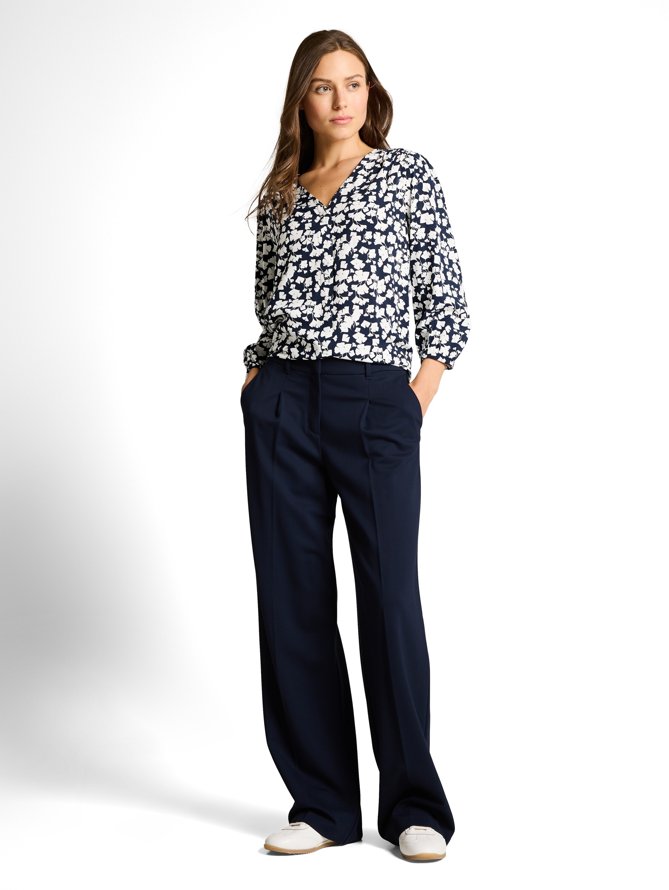TOM TAILOR Klassische Bluse mit All-Over Print