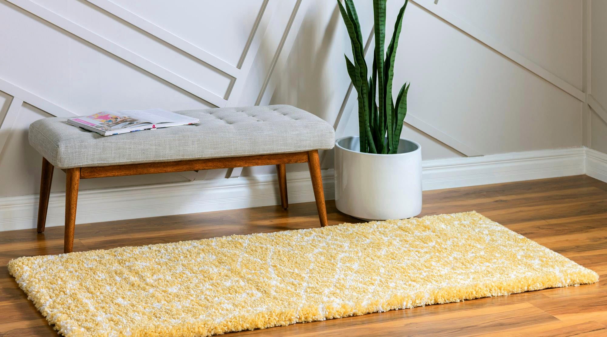 Myflair Möbel & Accessoires Hochflor-Teppich »Temara Shag, LAGERRÄUMUNG« rechteckig 51 mm Höhe gewebt, Scandi Design, ideal im Wohnzimmer & Schlafzimmer