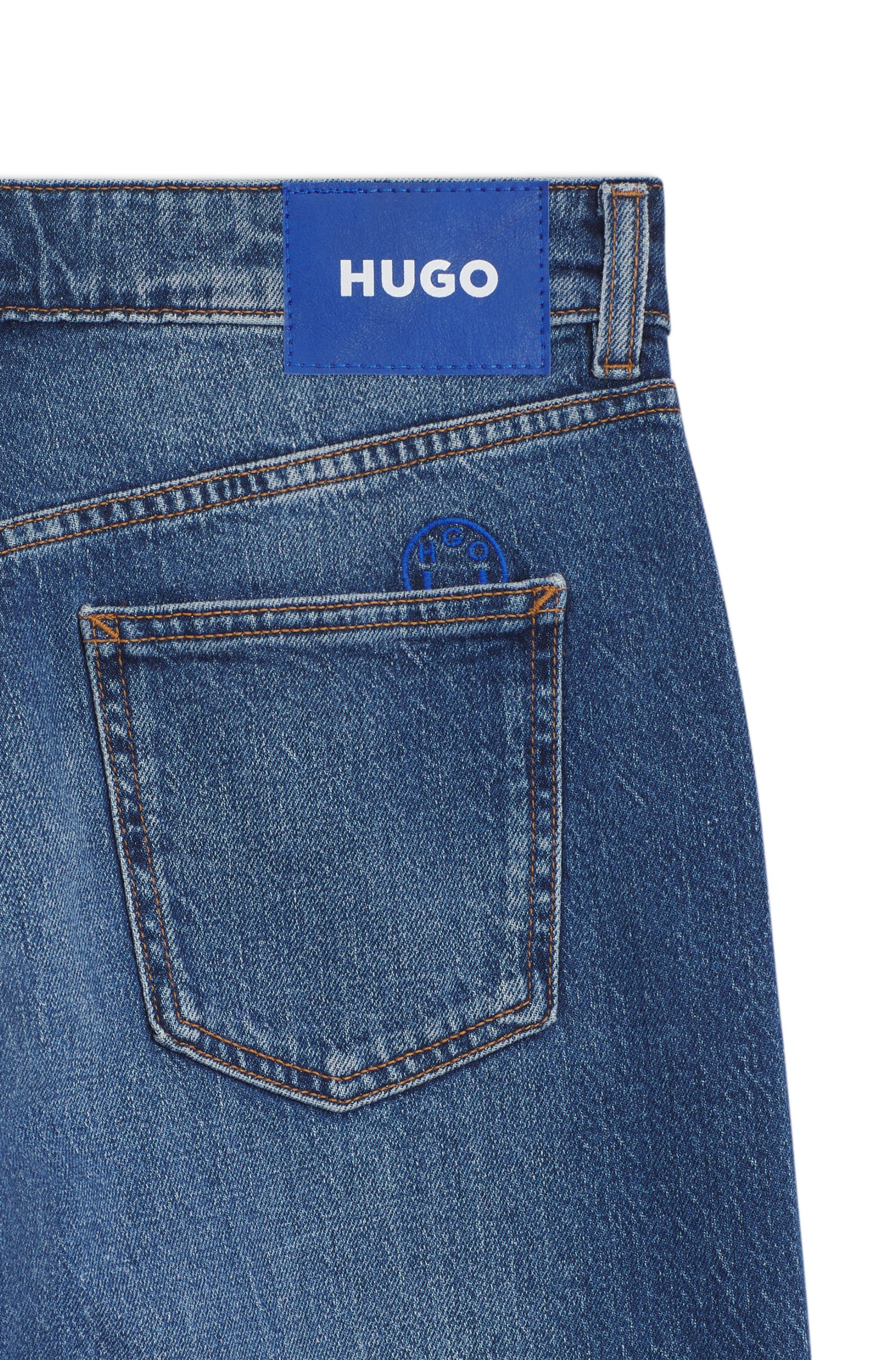 HUGO Blue Jeans droit »Elyah« Straight Fit Jeans mit hoher Leibhöhe, Tall Länge 36