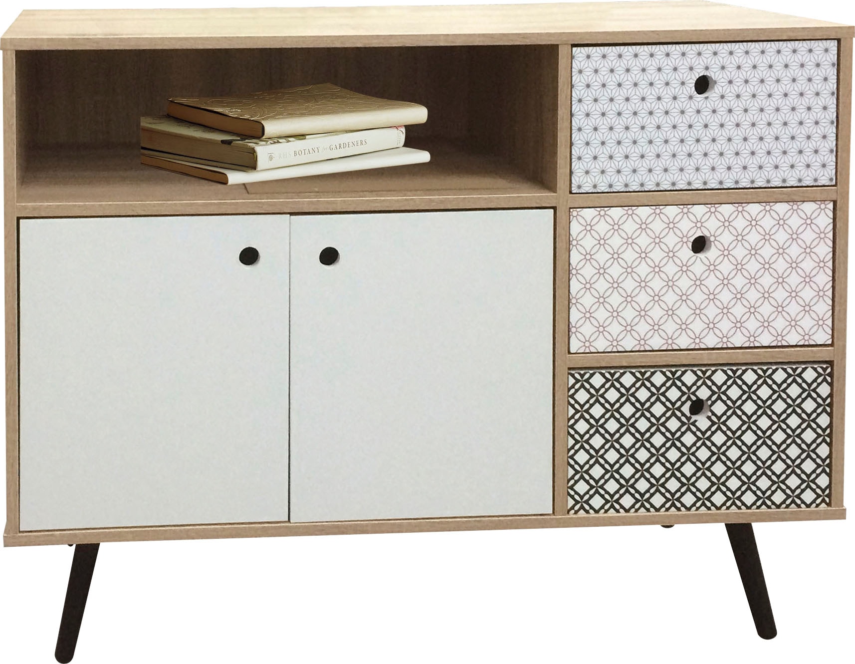 SIT Buffet »Kommode MAILBOX – Scandi-Shabby Chic Anrichte mit 3 Schubladen« buffet scandi-shabby chic avec 3 tiroirs & 2 portes