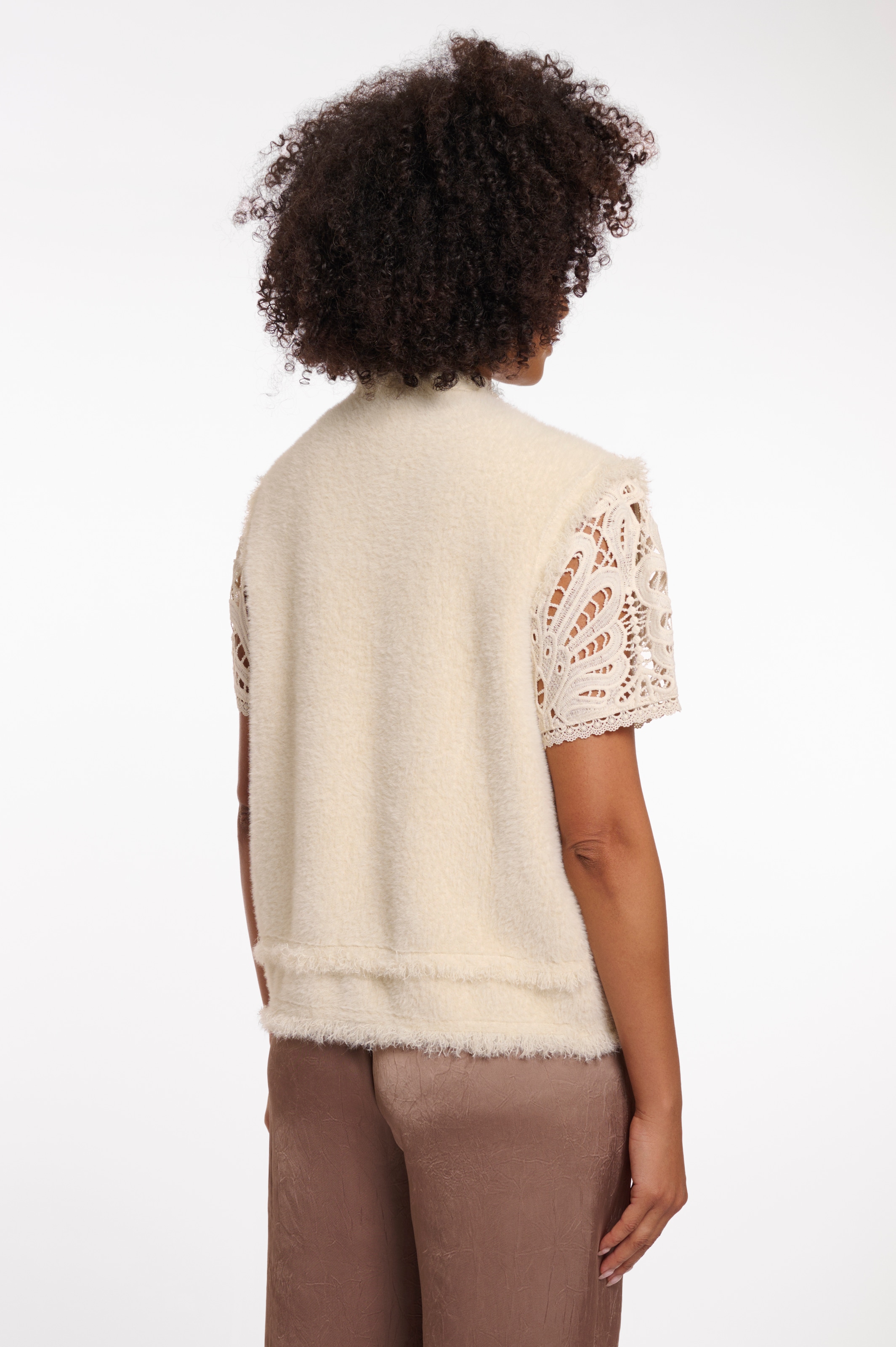 Rino & Pelle Gilet en imitation fourrure »VITA« ouvert, sans fermeture