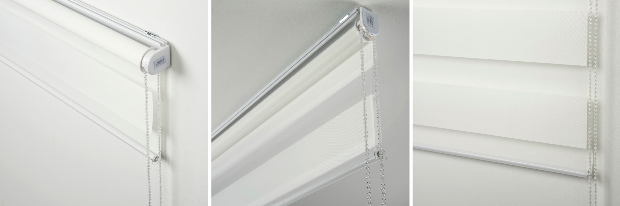 SCHÖNER WOHNEN-Kollektion Doppelrollo »Tilda« transparent Sichtschutz mit Bohren/ohne Bohren freihängend geklemmt, silberne oder weisse Rollo-Technik