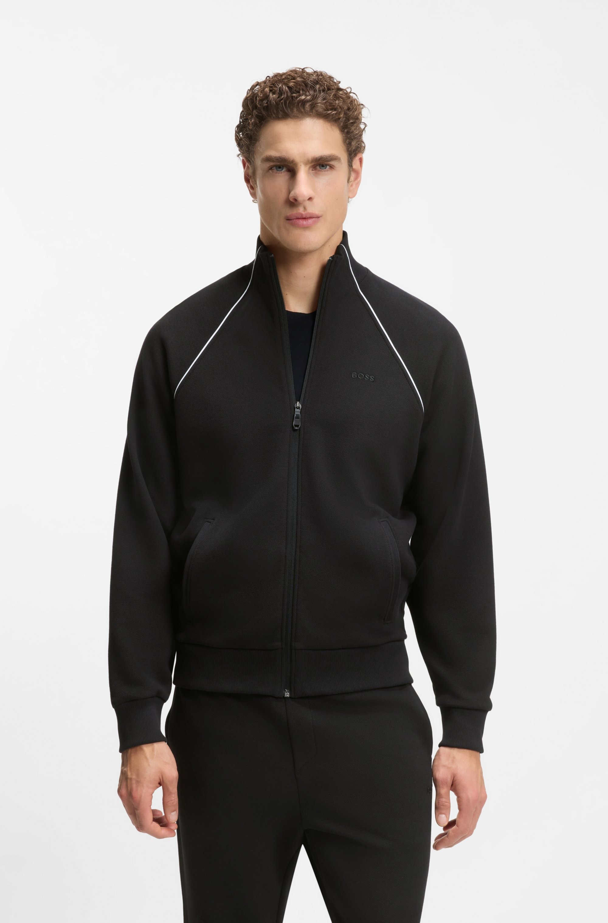 BOSS GREEN Trainingsanzug Set, 2 tlg. Stehkragen, Regular Fit