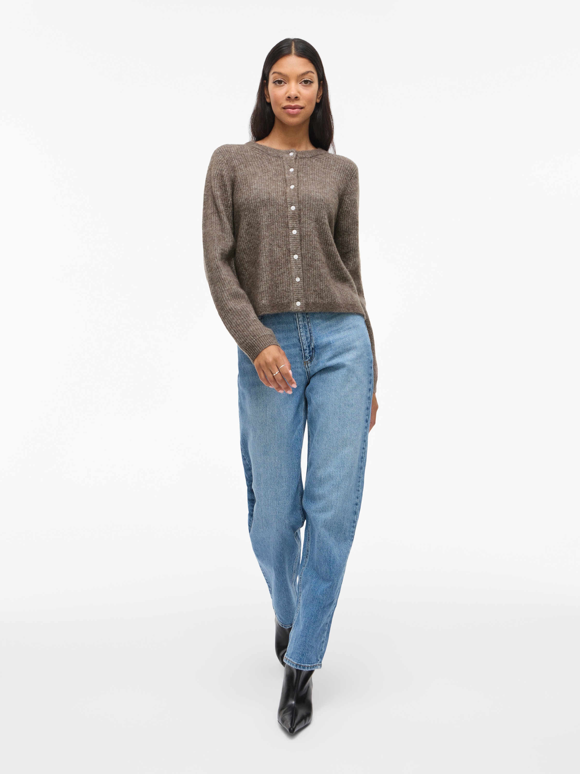 Vila Veste en tricot »VILORY O-NECK L/S KNIT CARDIGAN-NOOS« Materialmix, regular fit