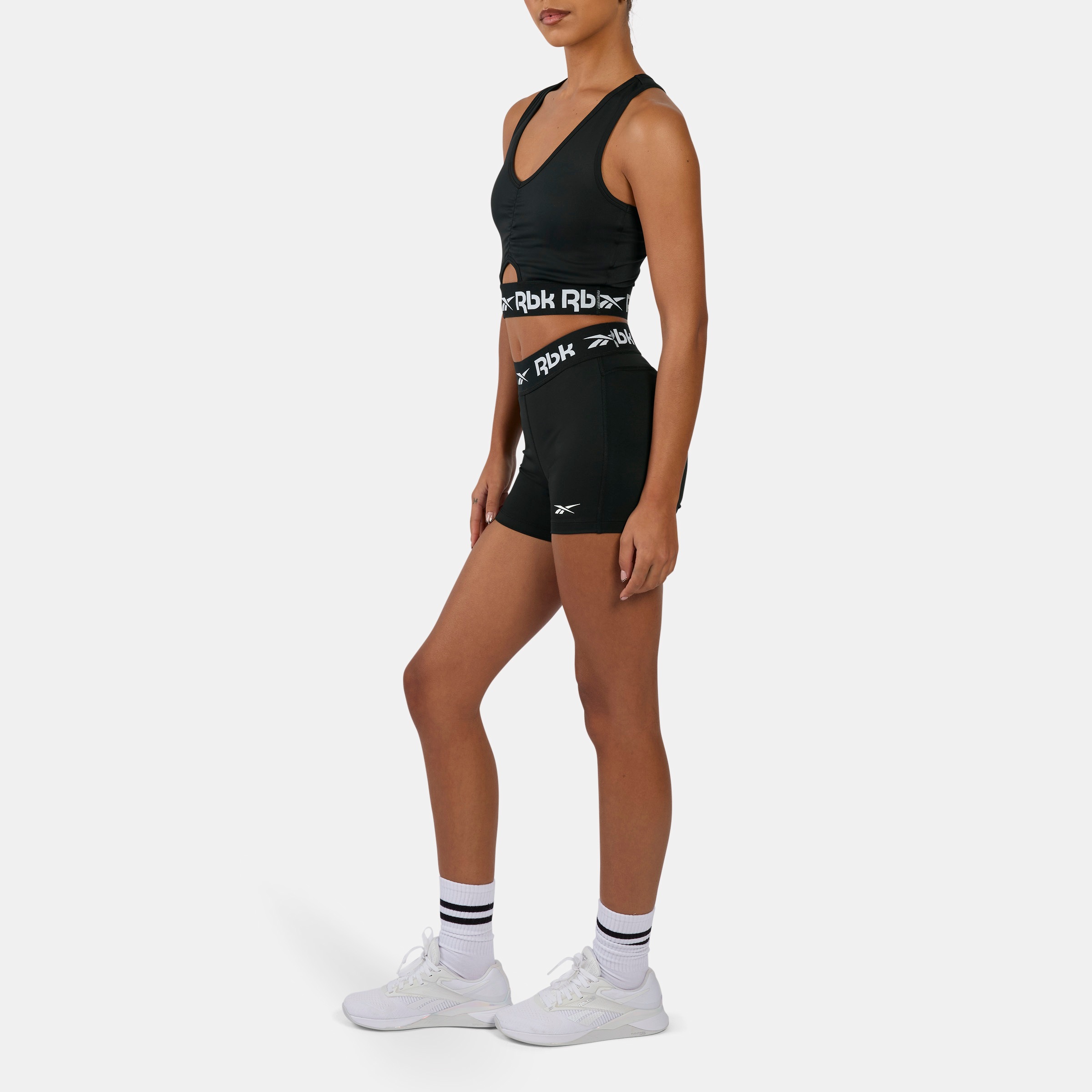 Reebok Sport-BH »ID TRAIN RUCHED BRA« für Fitness, aus Polyester und Elasthan