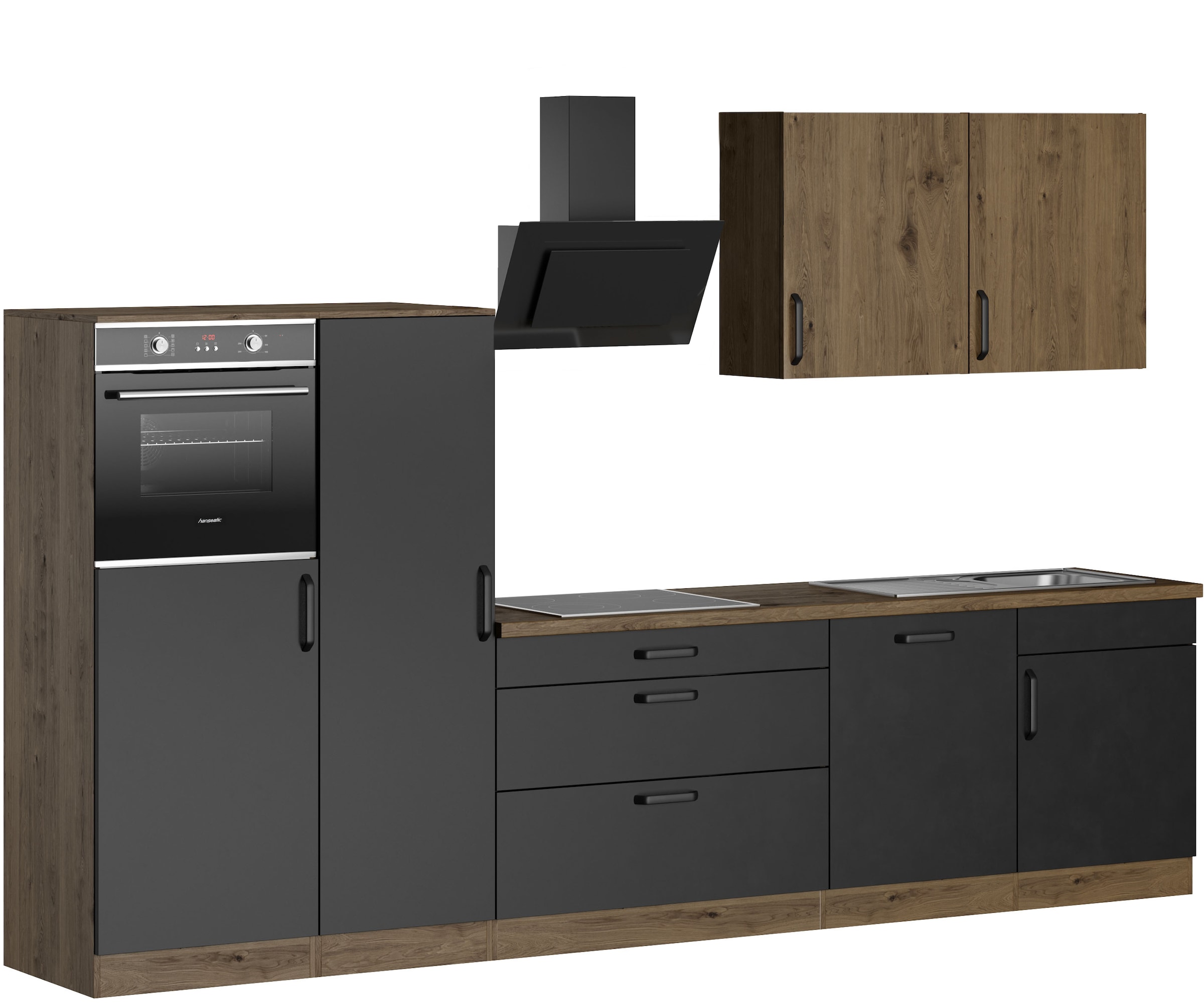 wiho Küchen Kitchenette »Elba« wahlweise mit Hanseatic E-Geräten, Breite 330 cm
