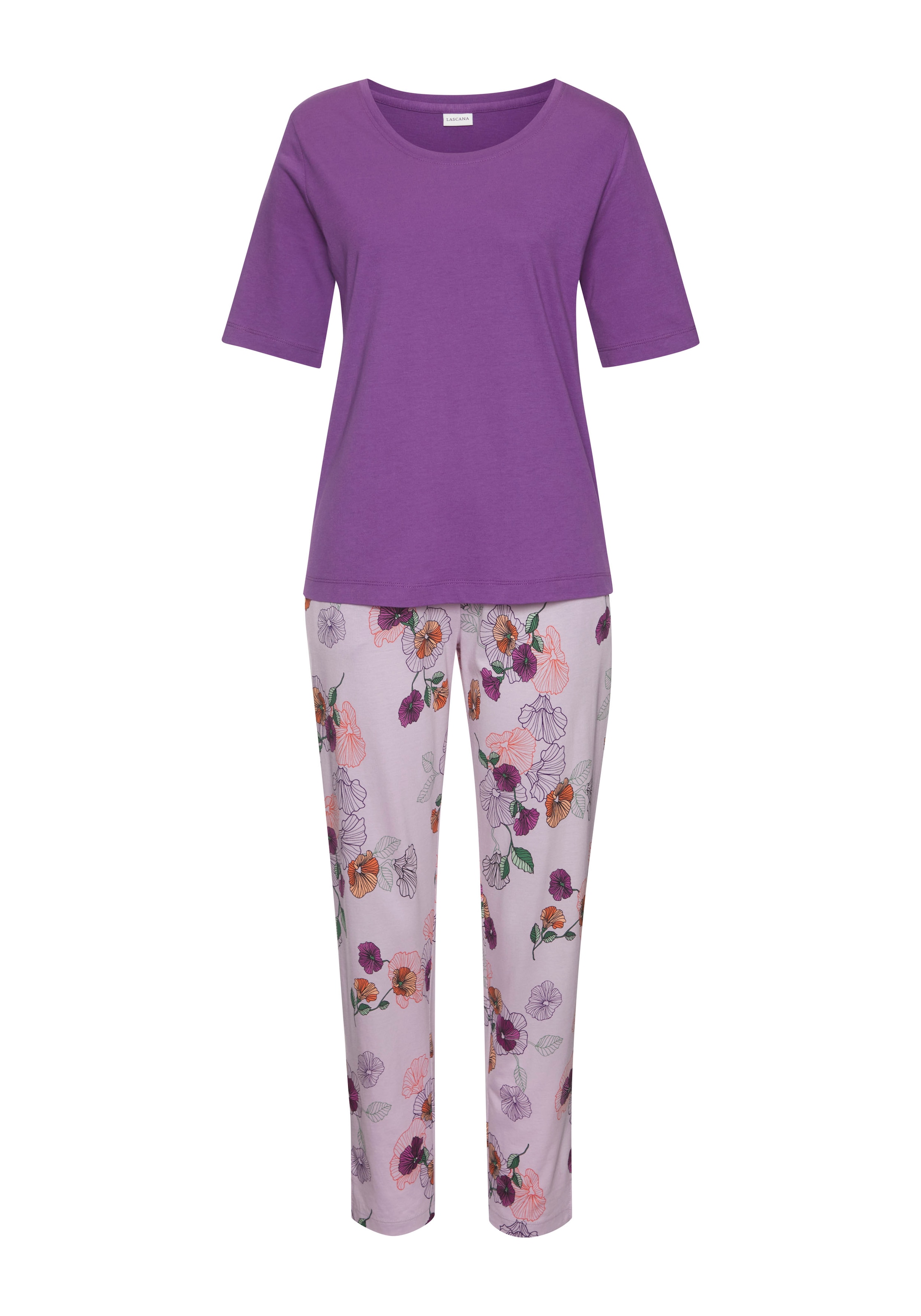 Vivance Dreams Pyjama 2-teilig, 2 pièces mit Blumen-Druck