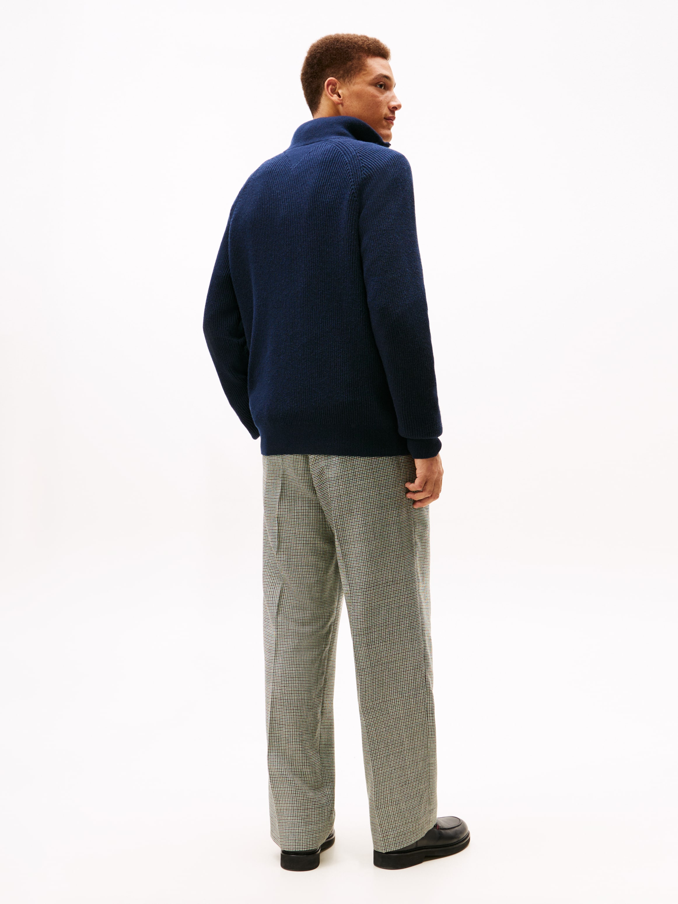 Tommy Hilfiger Troyer »FISHERMAN RIB ZIP MOCK« relaxed fit, Stehkragen mit Reissverschluss