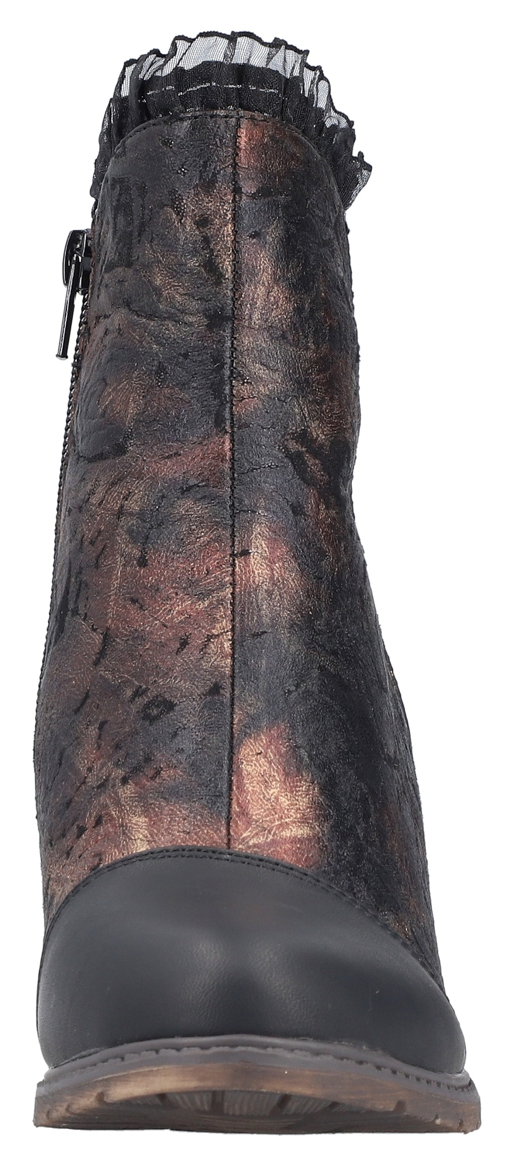 Rieker Stiefelette  Trachtenstiefelette, Festtagsstiefelette, Blockabsatz, mit Warmfutter