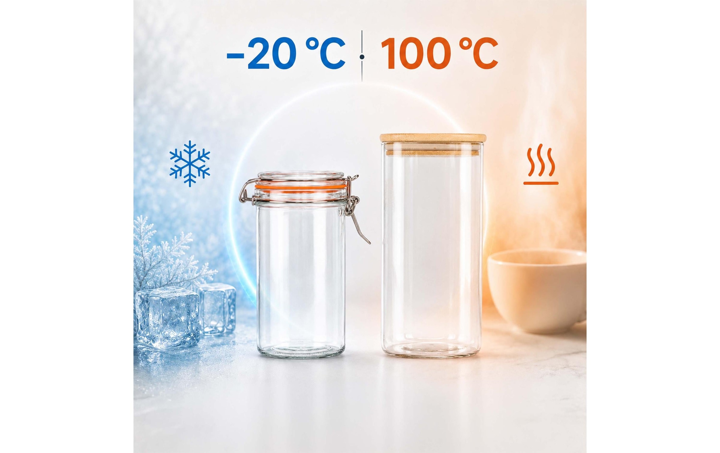 relaxdays Bocal à provisions »1500 ml, 9 Stück«