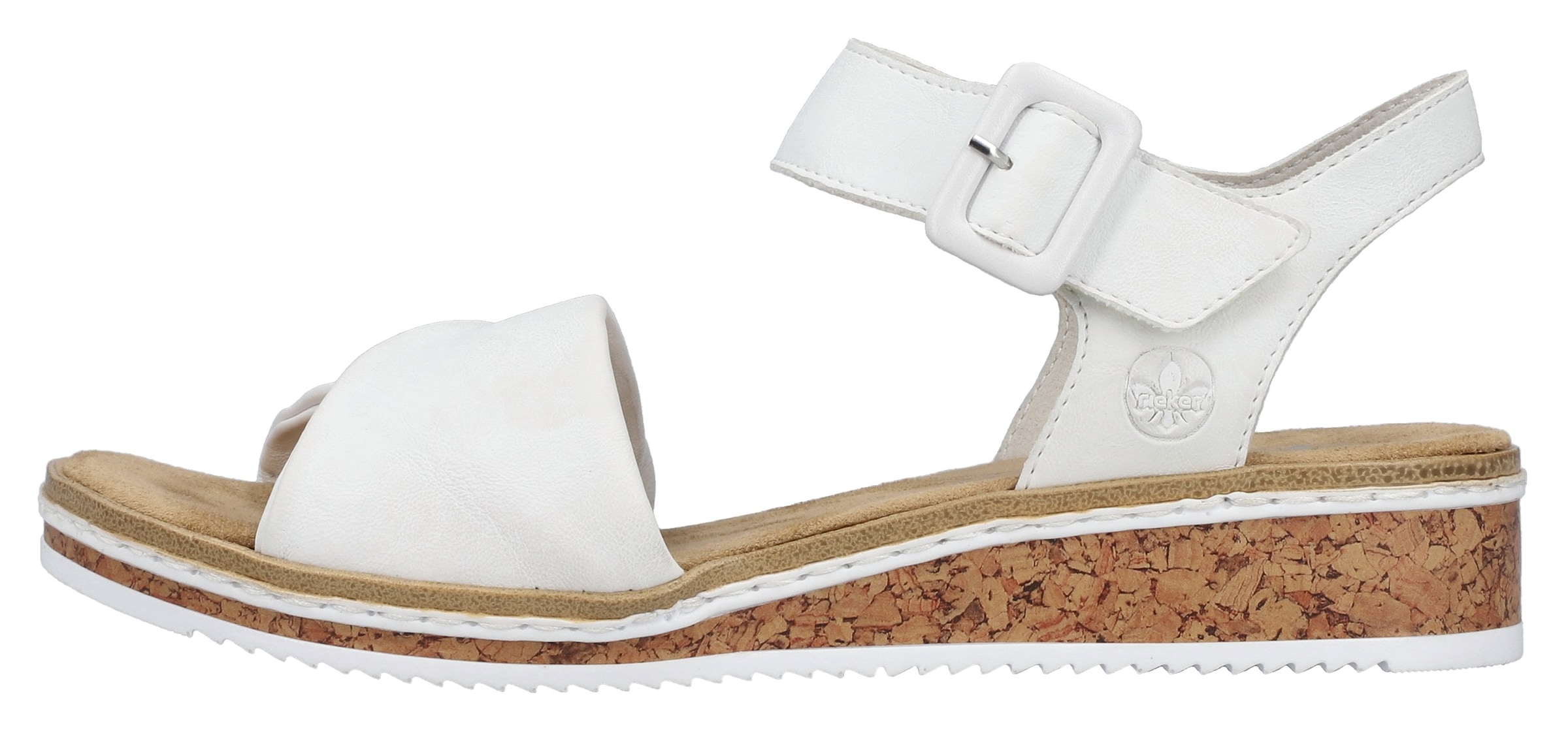 Rieker Sandalette  Keilsandale, Sommerschuh, Urlaubsschuh mit Klettriemchen