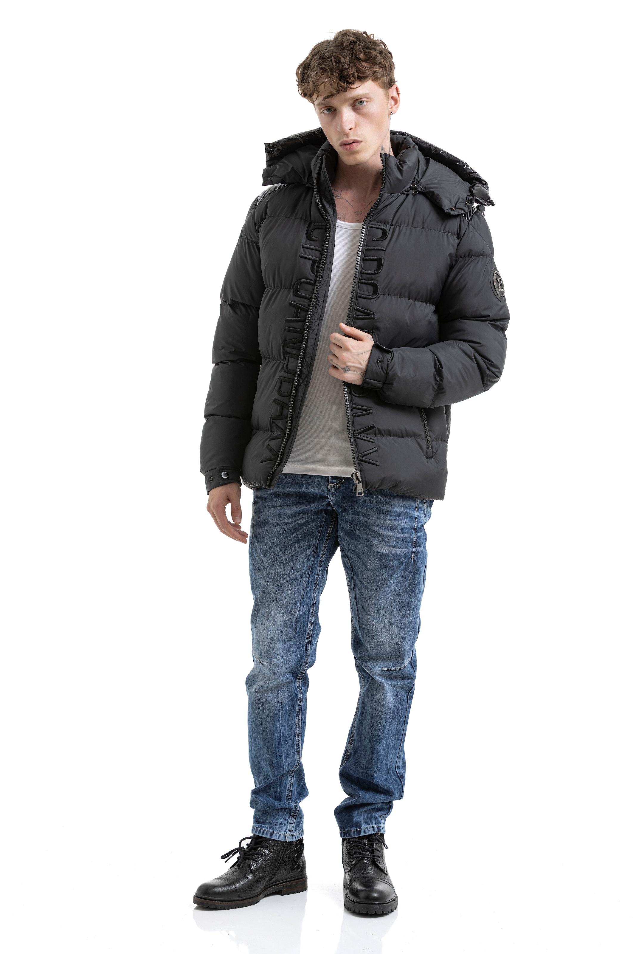 Cipo & Baxx Steppjacke mit Kapuze