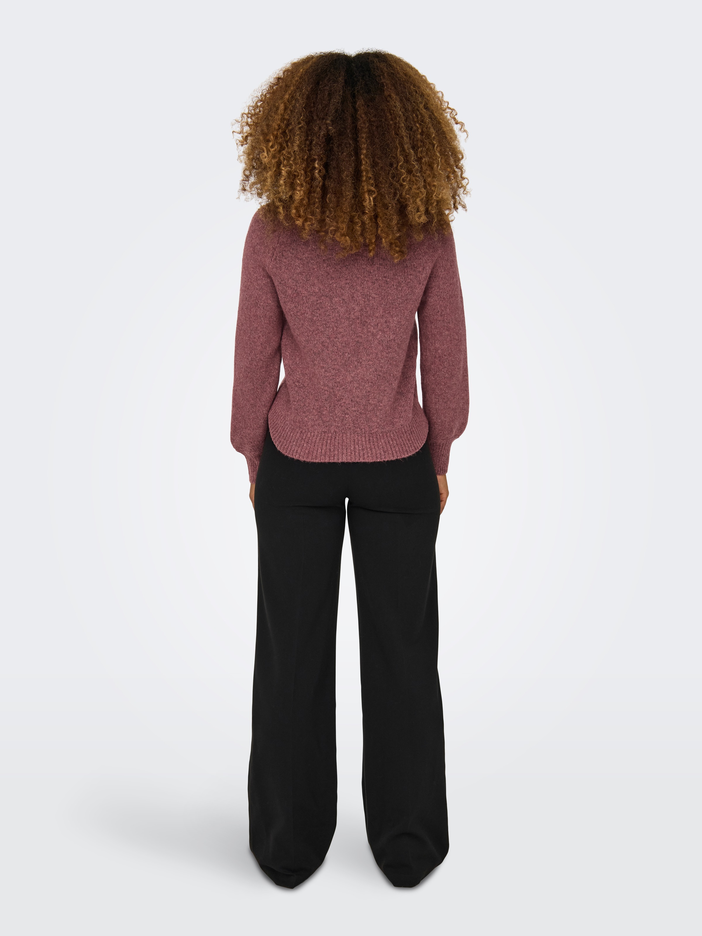 ONLY Pull à col rond »ONLEMMA LS BUTTON ONECK EX KNT« Kunstfaser, regular fit