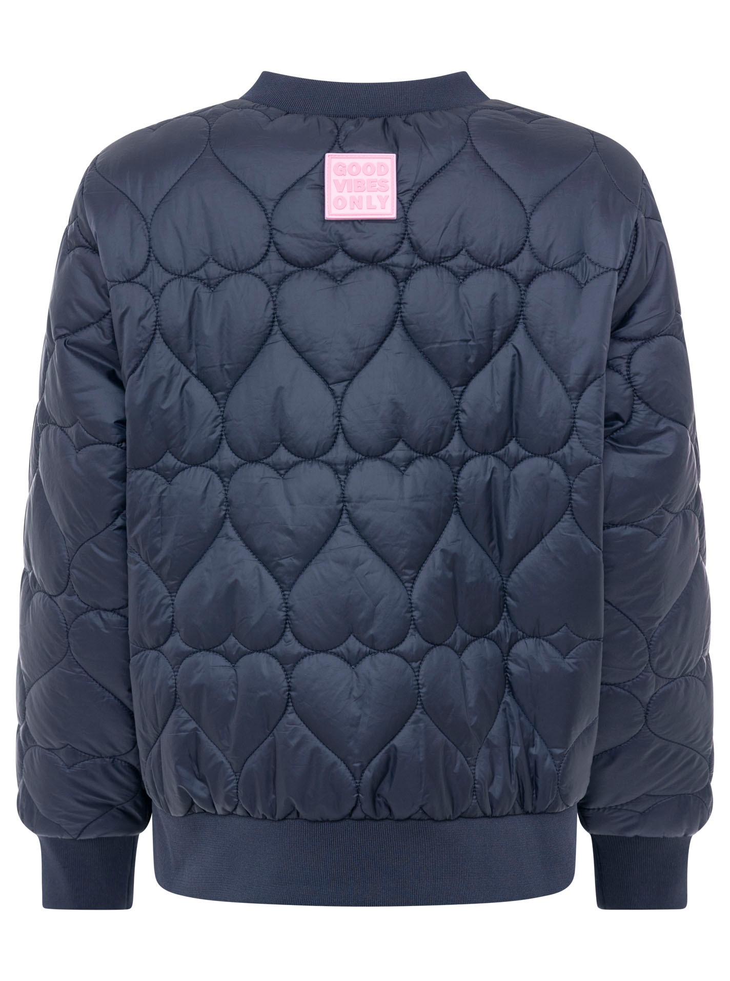 Zwillingsherz Bomberjacke »"Be Happy"« ohne Kapuze modisch, Kontrastdetails, regular fit, langärmelig, mit Herzsticker