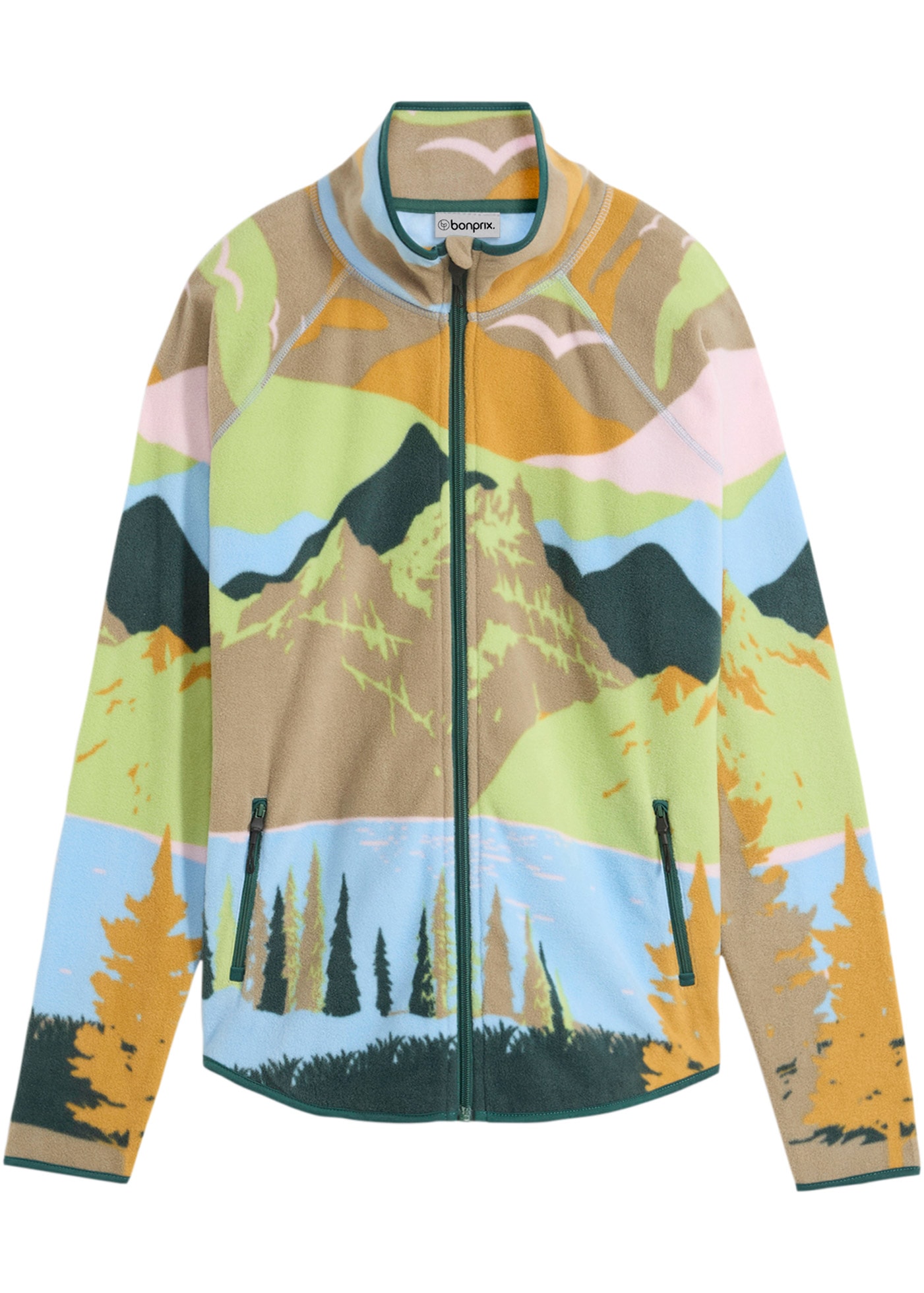 bonprix Veste polaire lässige Passform, aus 100% Polyester, mit Reissverschluss-Taschen