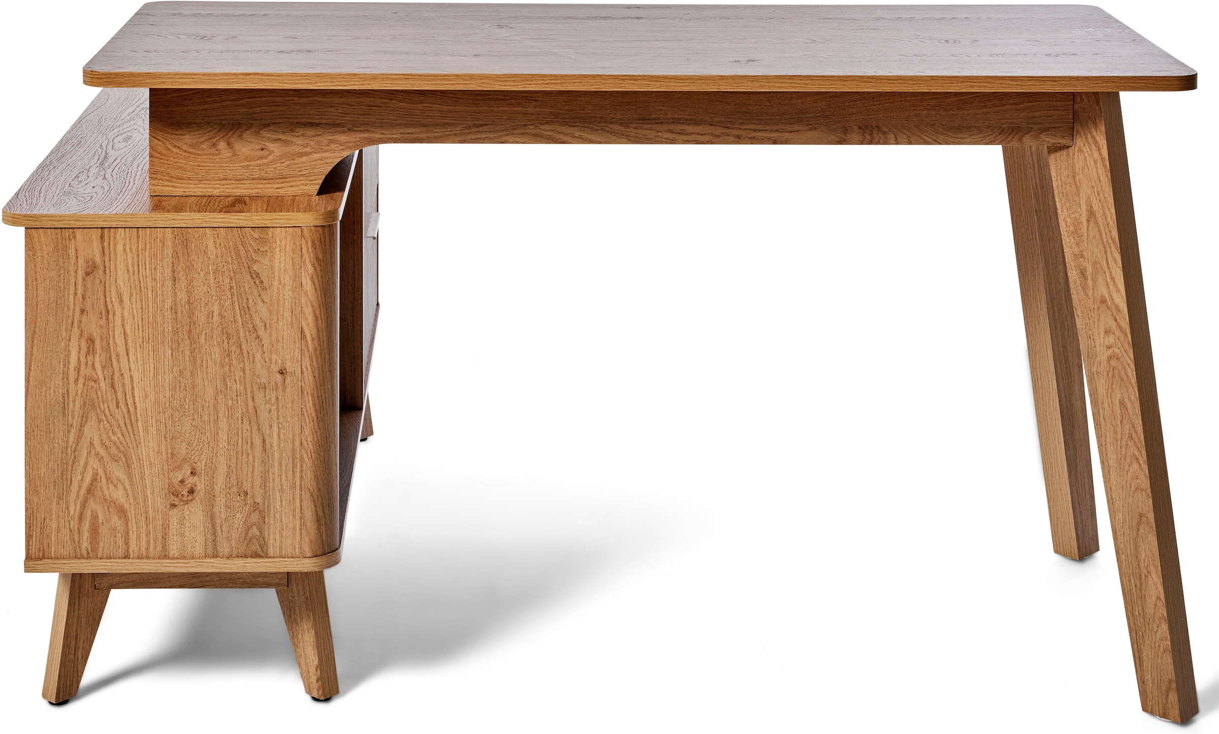 Jahnke Eckschreibtisch »WAVE C 150 E« 1 Stk. tlg. Eckschreibtisch, Fronten in Wellendesign, wechselseitig montierbar