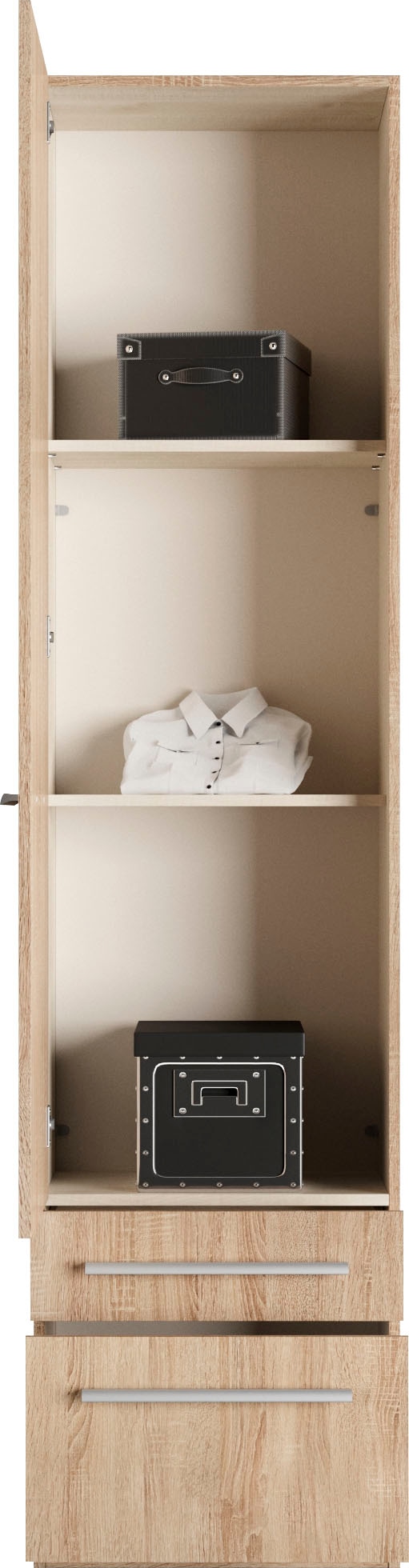 priess Kleiderschrank »Schrank Garderobe Wäscheschrank Barcelona in 5 Breiten« viel Stauraum, geräumige Schubkästen, mit Spiegel, MADE IN GERMANY