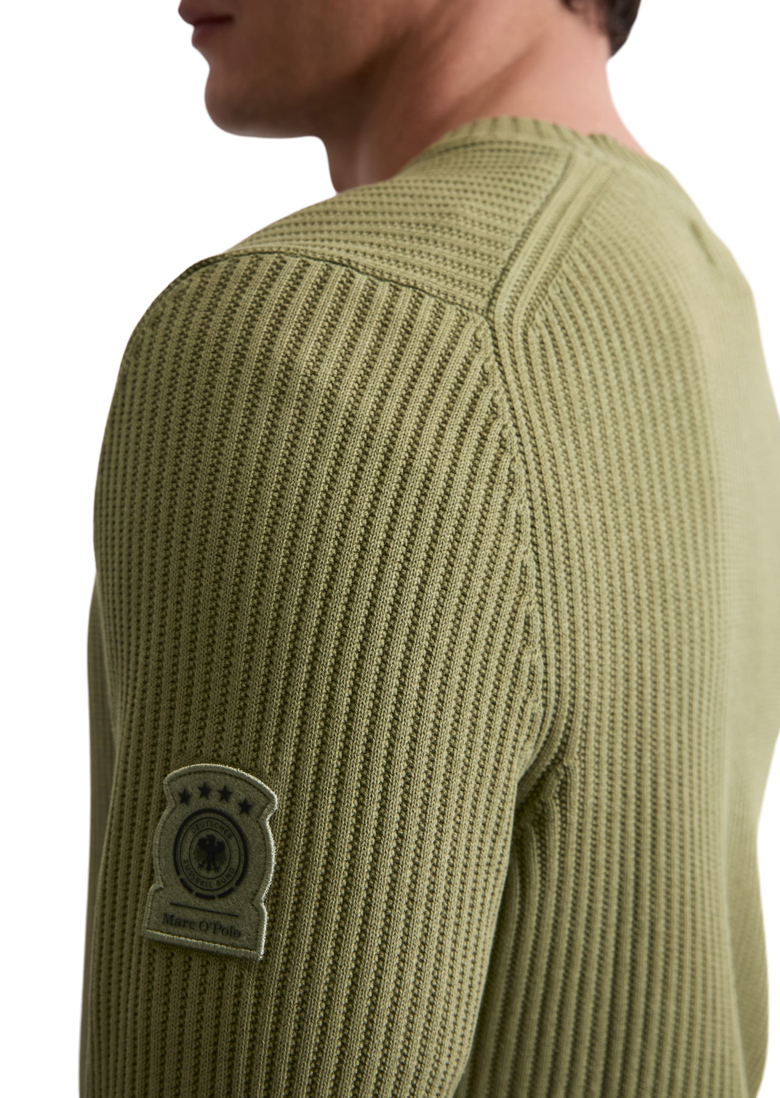 Marc O'Polo Rundhalspullover »DFB Travel Collection« aus reiner Bio-Baumwolle, regular fit