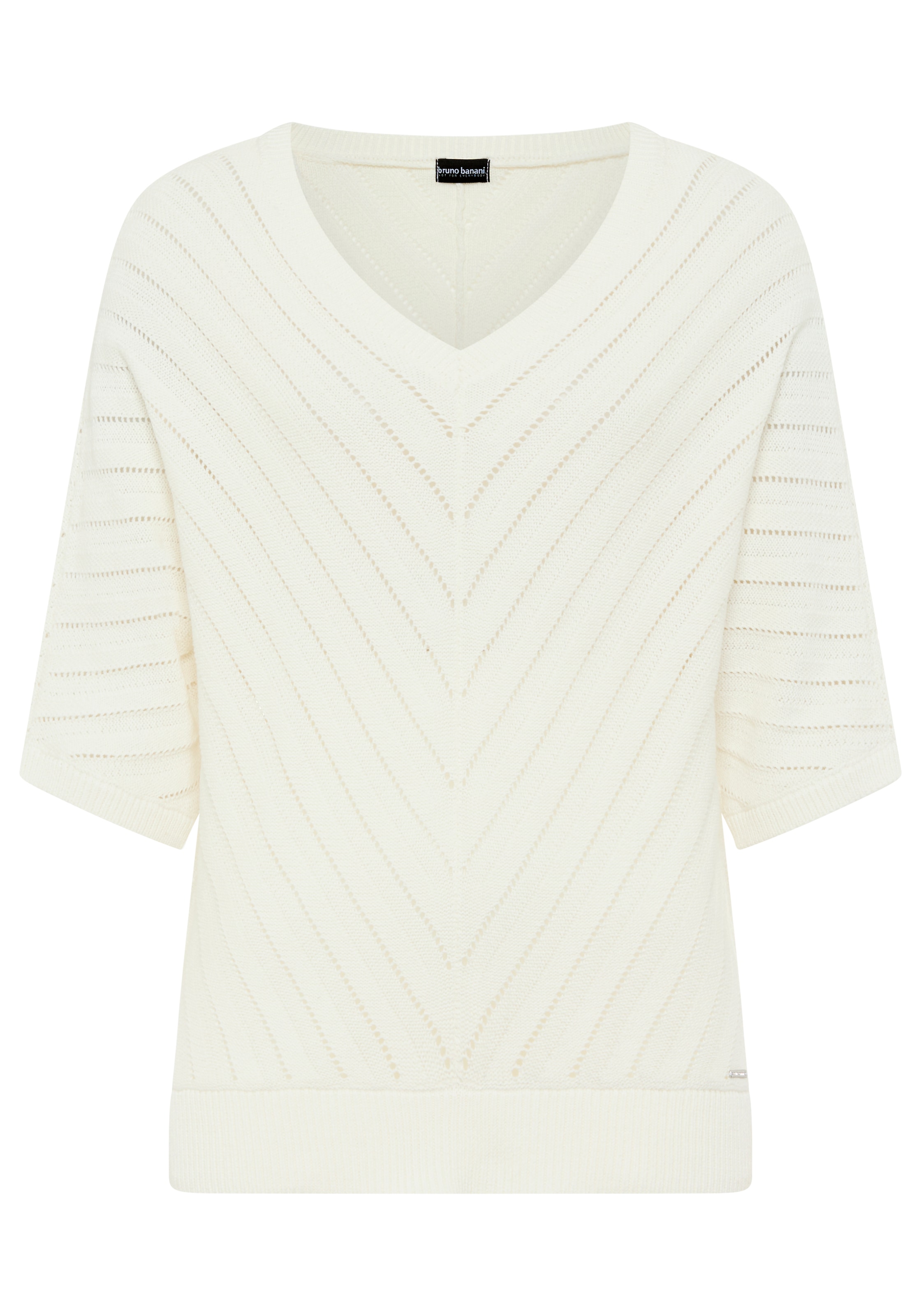 Bruno Banani Fledermauspullover in Ajour-Optik, ideal für den Frühling