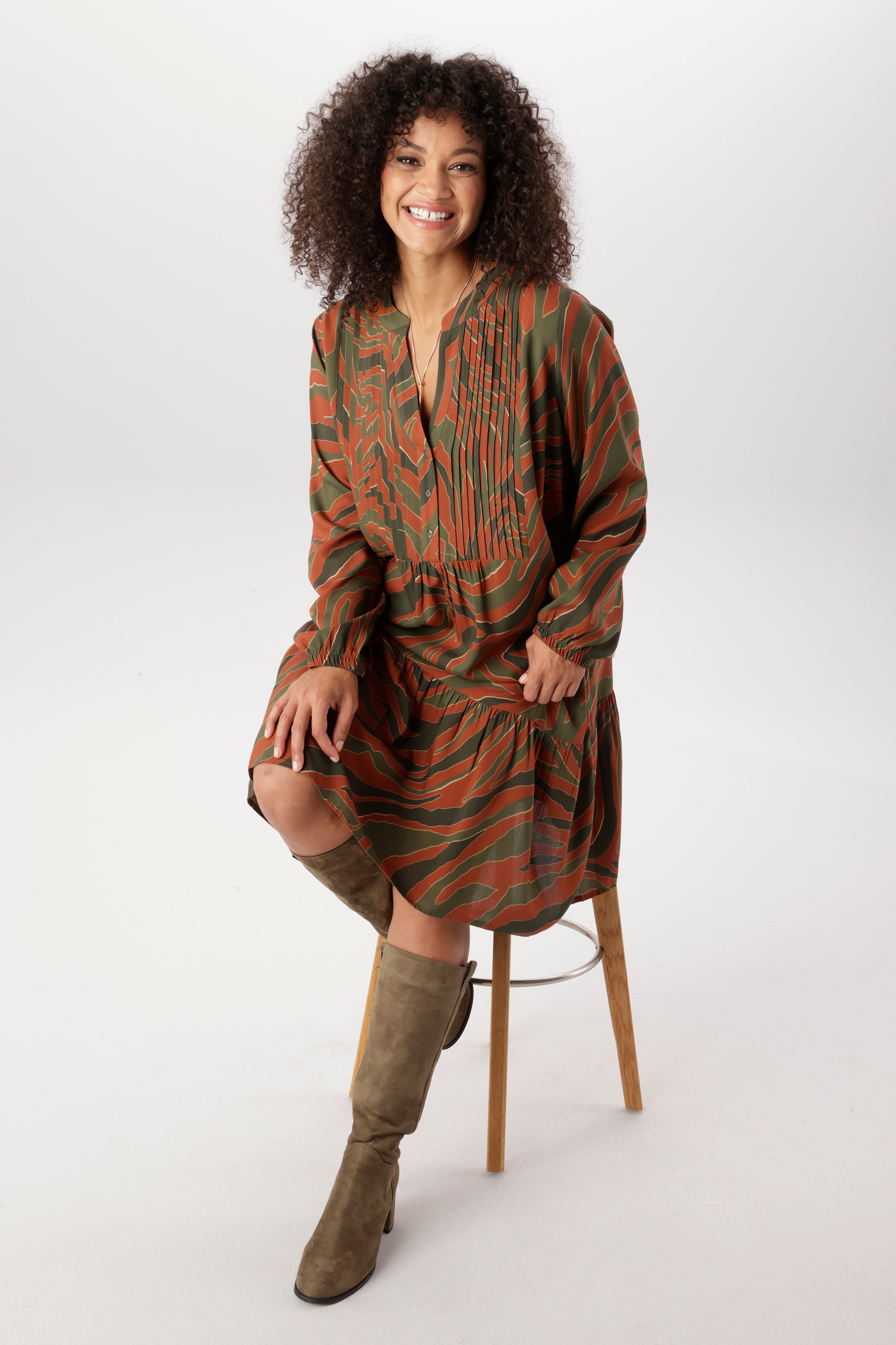 Aniston PLUS Robe tunique en imprimé animal tendance - NOUVELLE COLLECTION