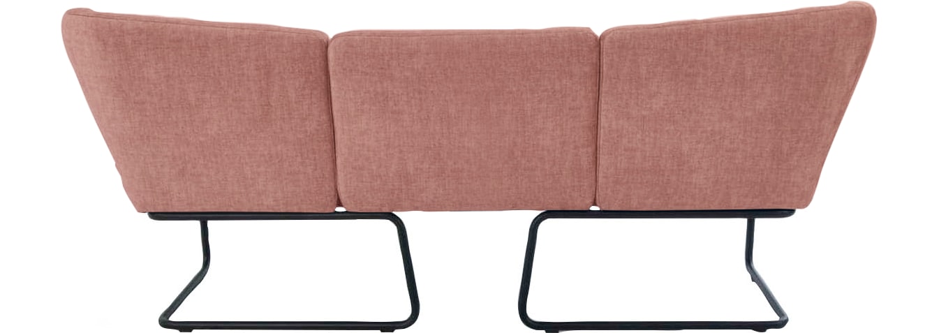 K+W Komfort & Wohnen Banc rembourré »Mikkado Tube« forme arrondie, patin tubulaire long, en 2 largeurs 192 ou 242 cm