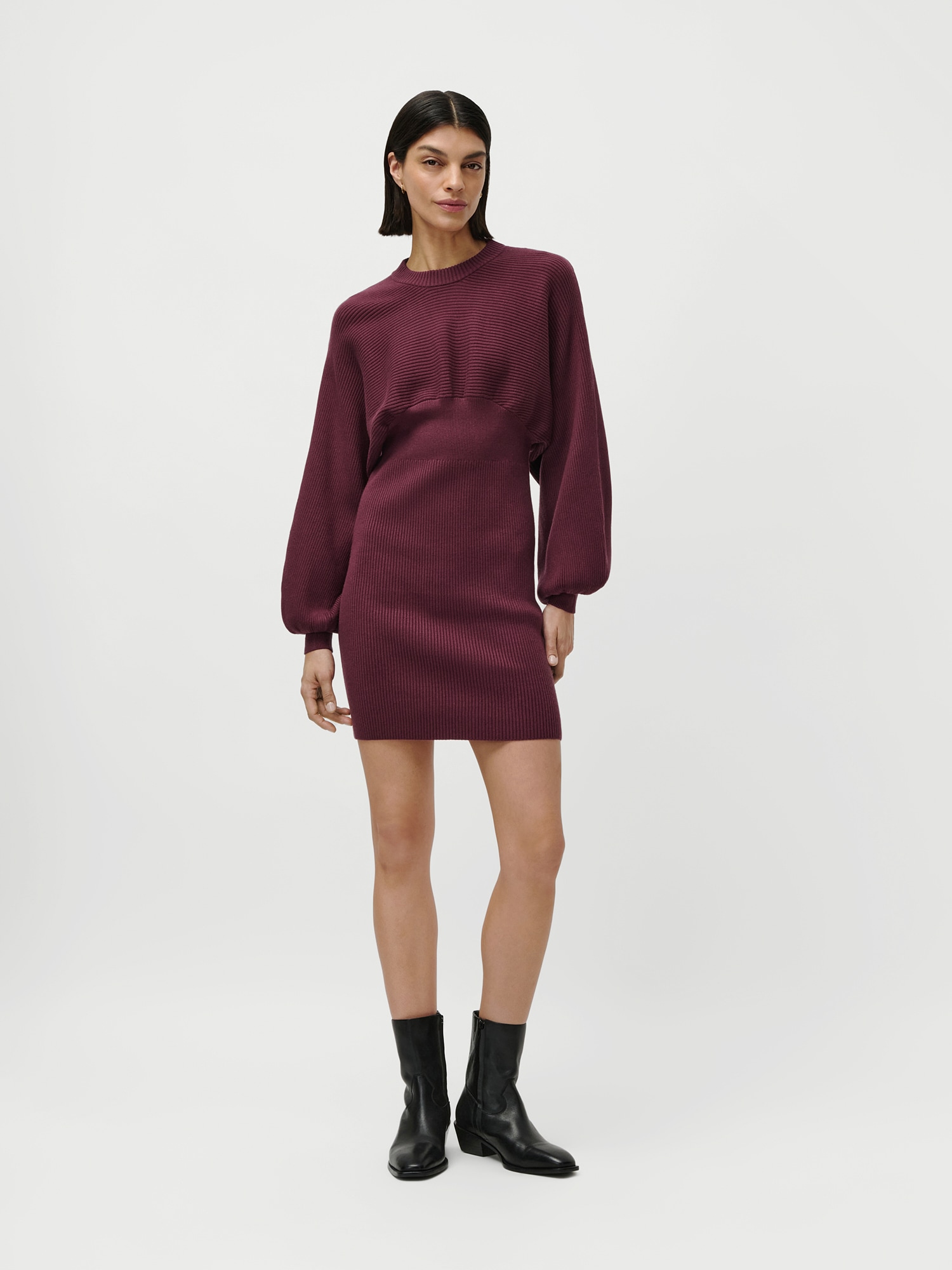 LeGer Mini-robe »Camille, LeGer by Lena Gercke« Sans poches aus Rippstrick, Fledermausärmel