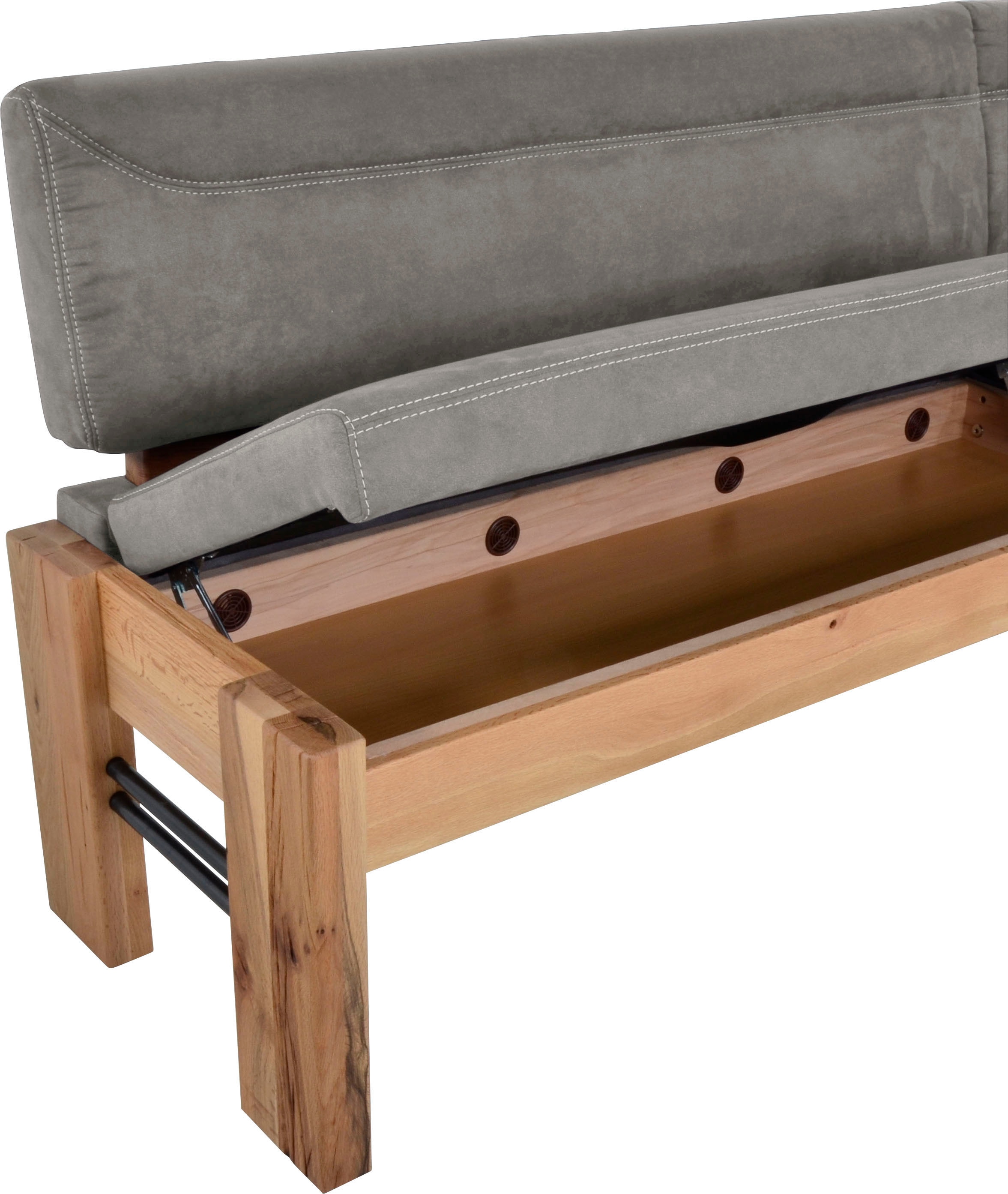 K+W Komfort & Wohnen Banc d'angle »Floyd« banquette de rangement, côté long droit ou gauche en 2 qualités