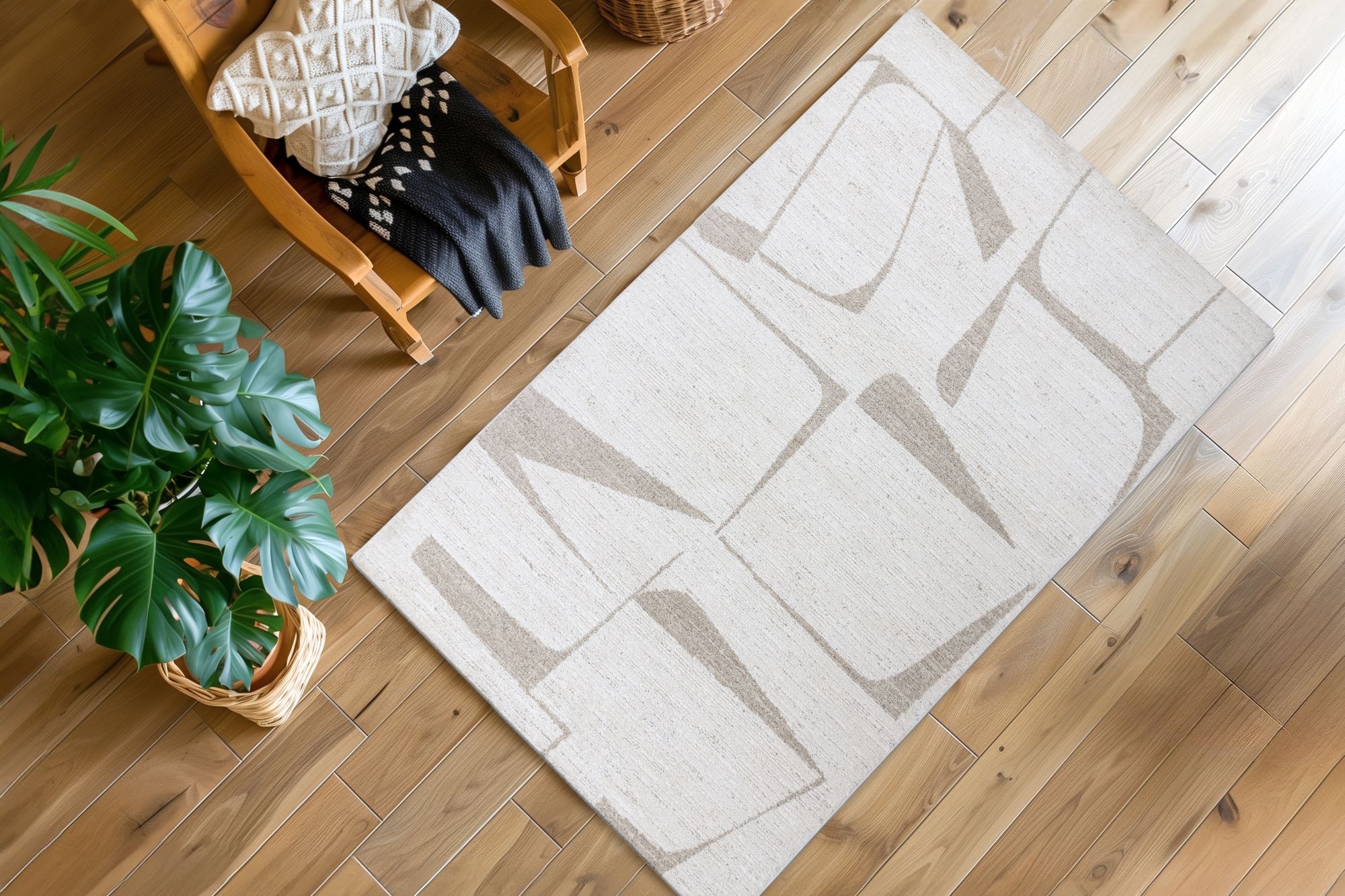 Kayoom Teppich »Napoli 535« rechteckig 18 mm Höhe Kurzflor, Modernes Muster, Fussbodenheizungsgeeignet, Wohnzimmer