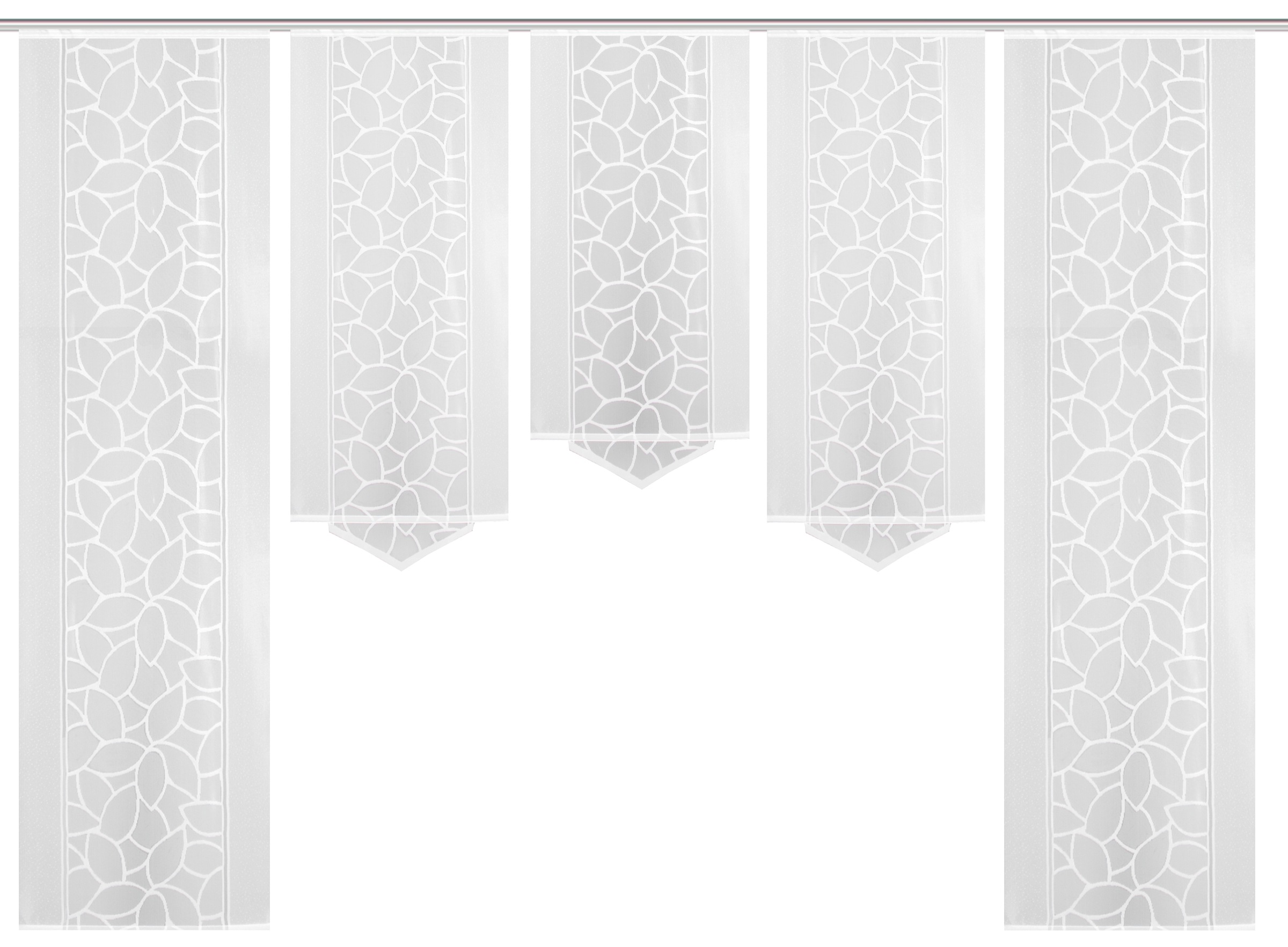 HOME WOHNIDEEN Rideau coulissant »JENNA« Velcro 5 cuis tlg. Schiebevorhang Jacquard Set