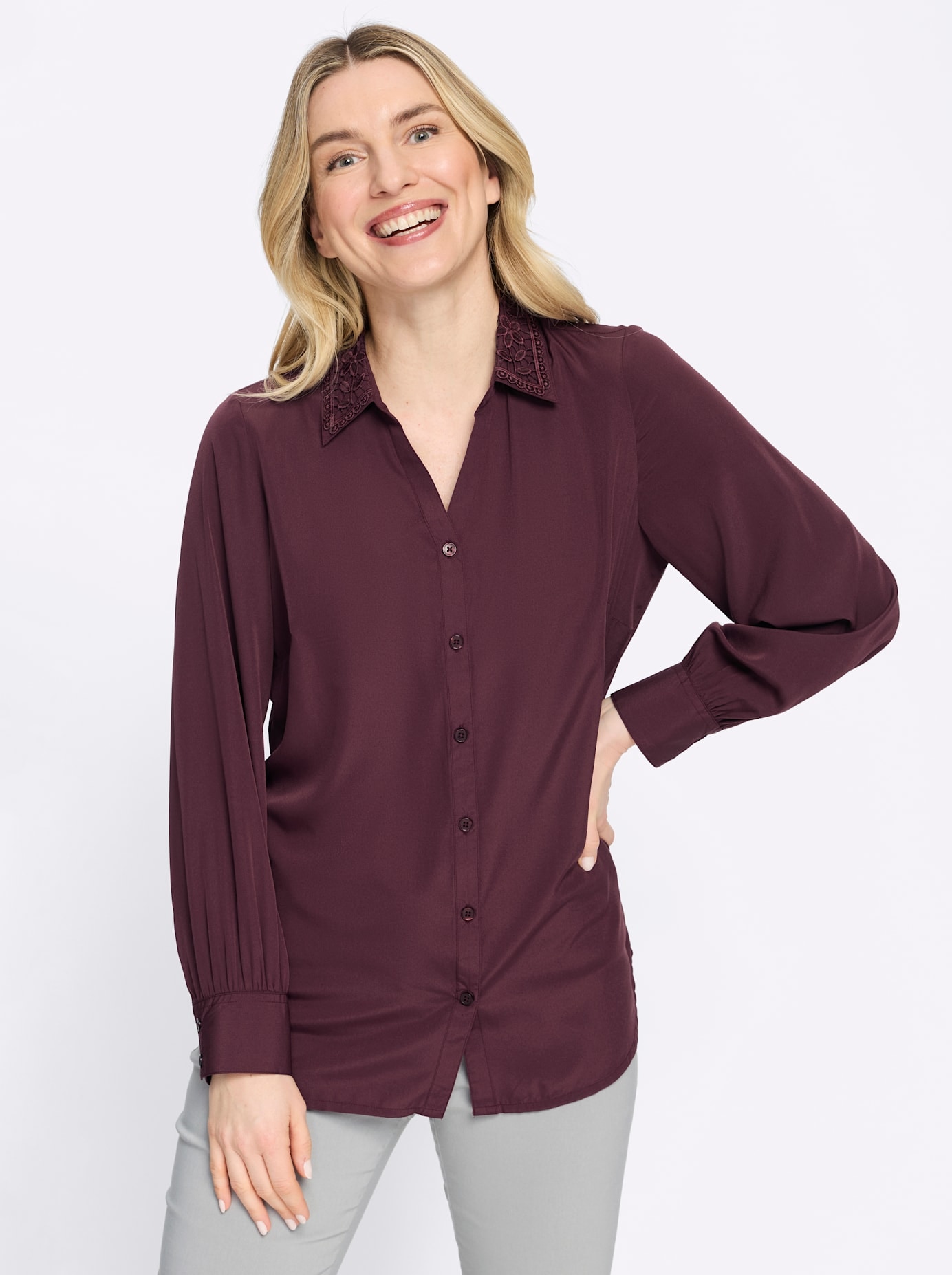 Classic Basics Spitzenbluse