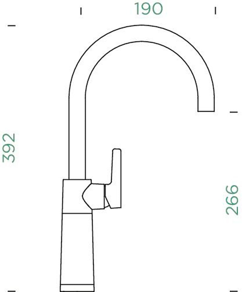 Schock Küchenarmatur »SC-520 FA« Festauslauf, Schwenkbereich 360°