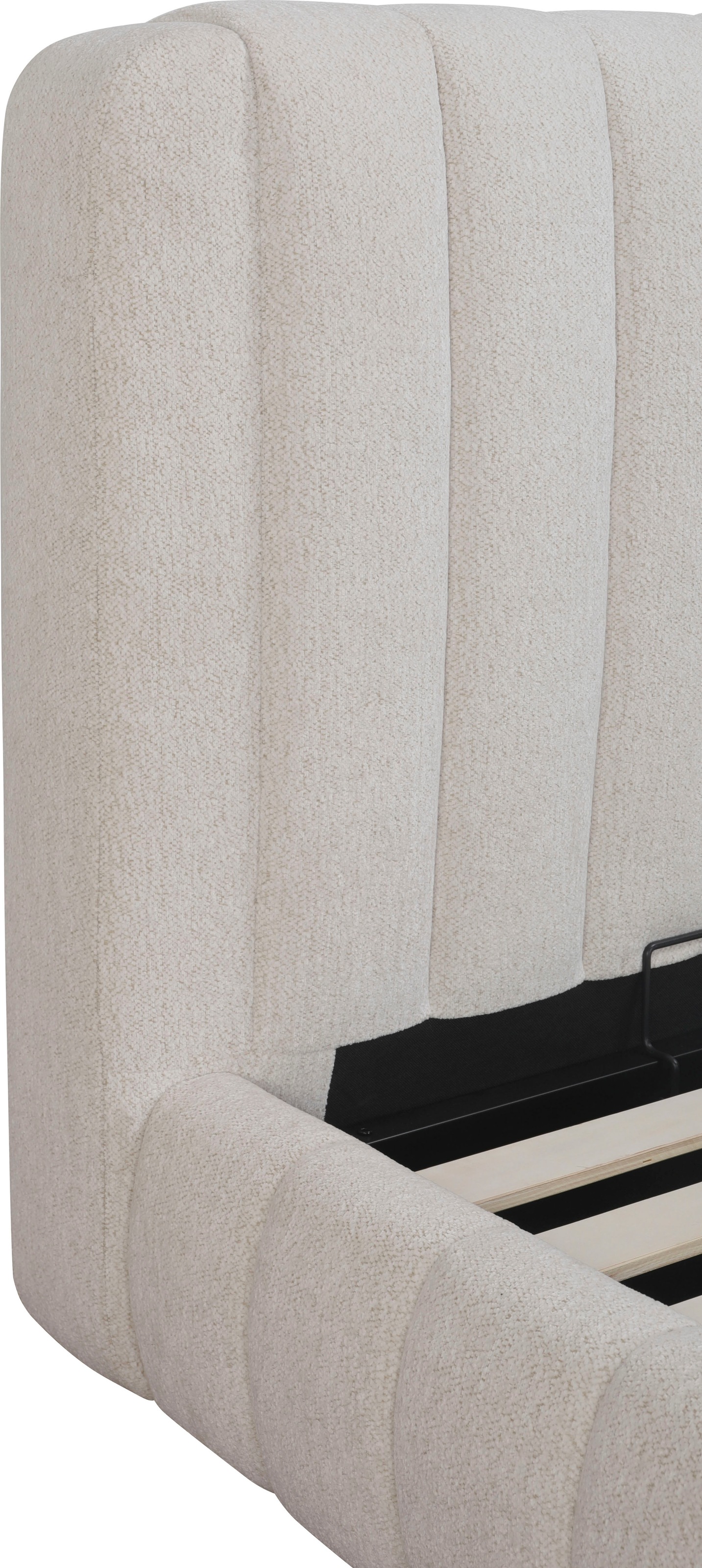 Home affaire Polsterbett »SELVAIR in der Breite 180cm, inkl. Lattenrost und Bettkasten« gepolstertes Kopfteil und Rahmen, Bezug im Chenillecharakter